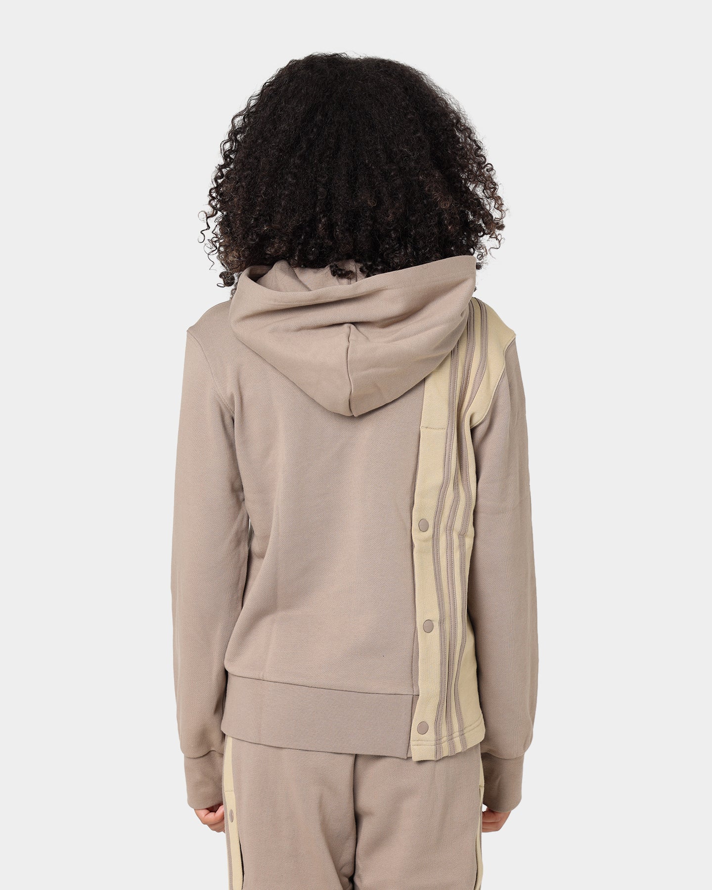 Adidas Women's Adibreak Hoodie - Brown/Beige | Comfortable Fleece Pullover for Casual Wear, Gym & Street Style | Perfect for Running, Yoga & Everyday Outfits