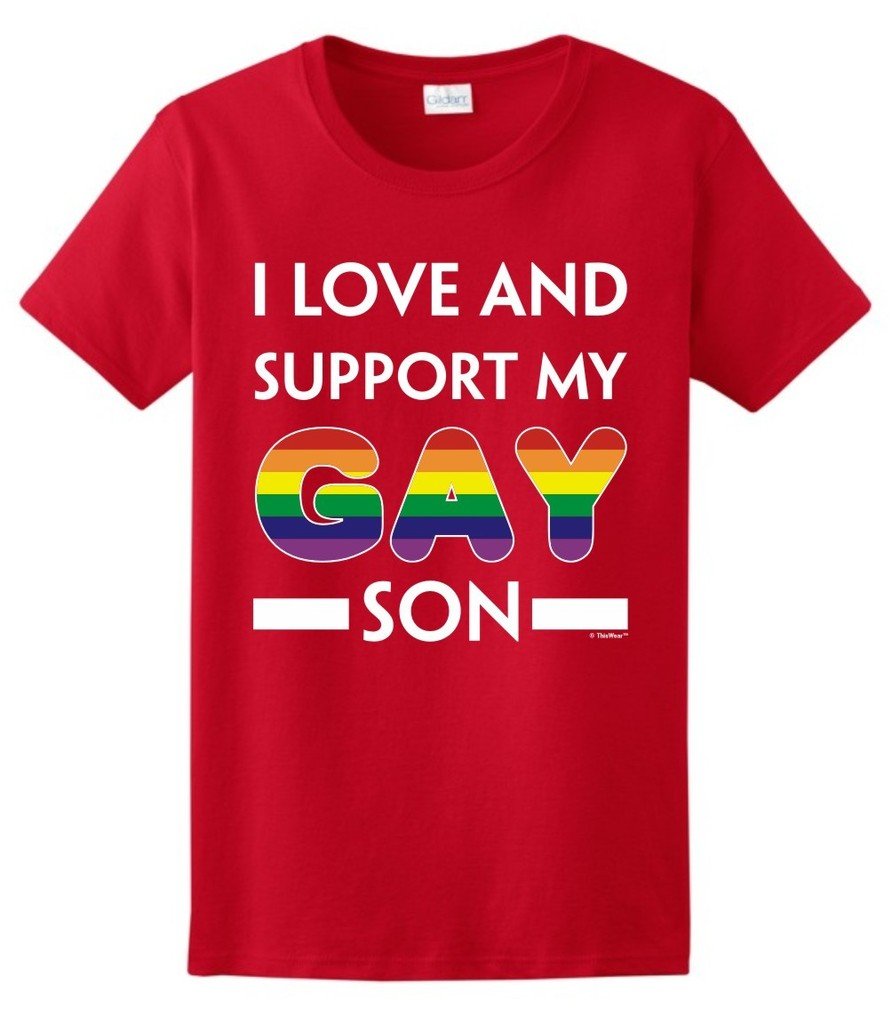 I Love My Gay Son - Supportive Parent T-Shirt for LGBTQ+ Pride & Ally - Perfect for Pride Month, Parades & Family Events