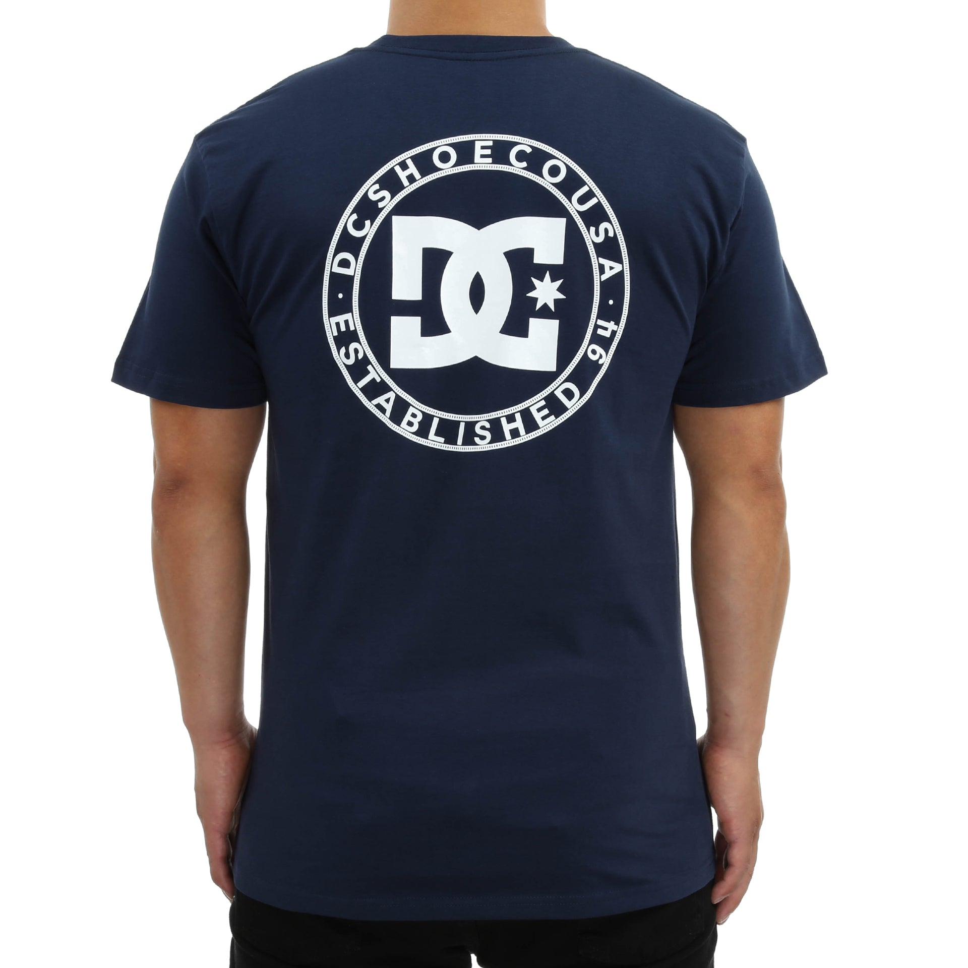 DC Wheel of Steelo Pocket Tee - Dark Indigo Vintage Graphic T-Shirt for Men | Casual Streetwear & Skate Style | Perfect for Everyday Wear, Concerts, and Urban Fashion