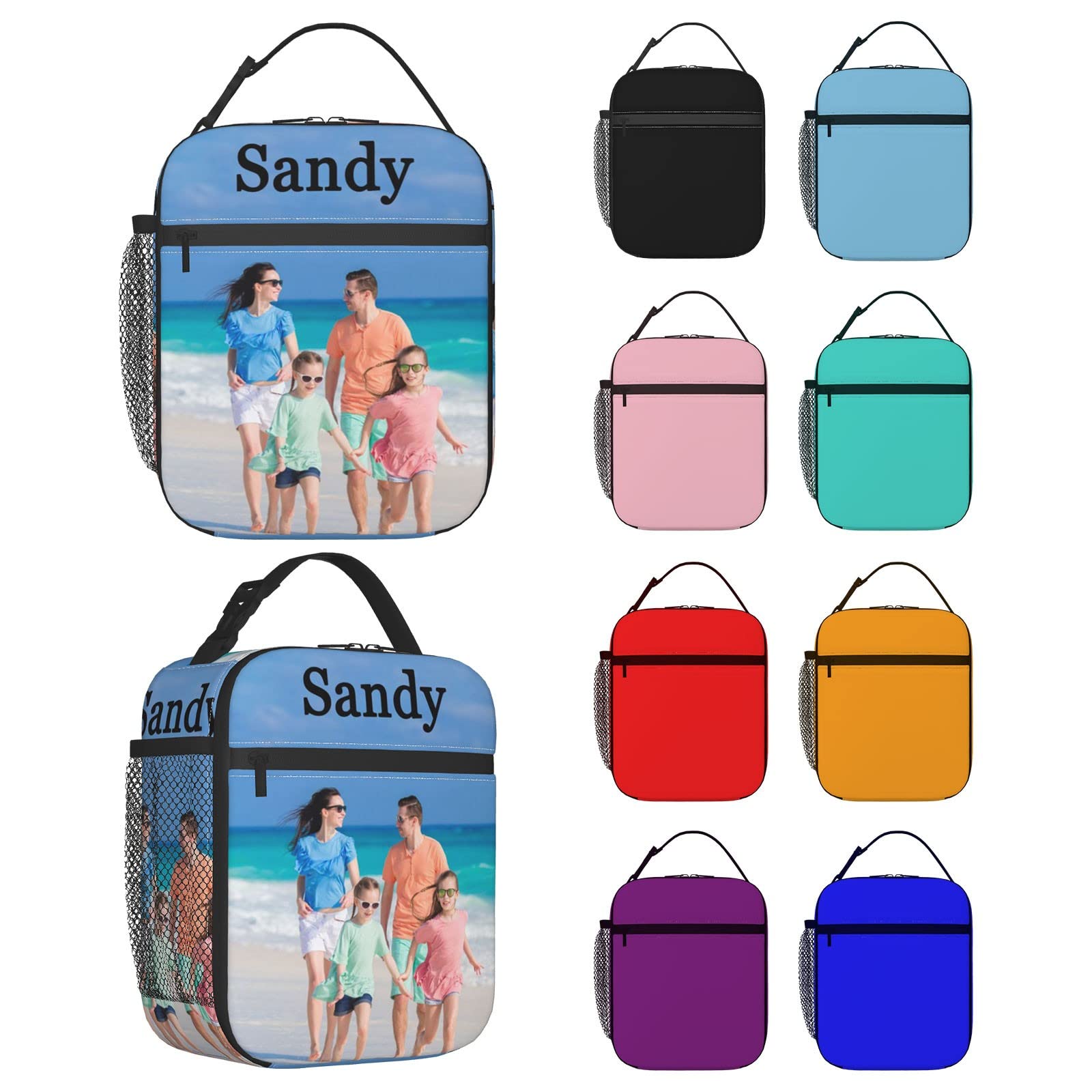 Custom Insulated Lunch Bag for Men, Women, Boys & Girls - Personalized with Name, Image & Text - Reusable Lunch Tote for School, Office, Picnic & Travel - Eco-Friendly Meal Carrier for Work, College & Outdoor Activities
