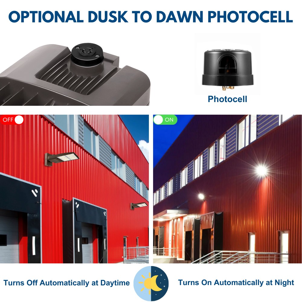 Vela III LED Parking Lot Light - 310W/280W/260W/240W Selectable - 46,600 Lumens - 120-277V - 5000K Daylight - 1000W Equivalent - Commercial & Industrial Outdoor Lighting for Parking Areas, Warehouses, Gas Stations