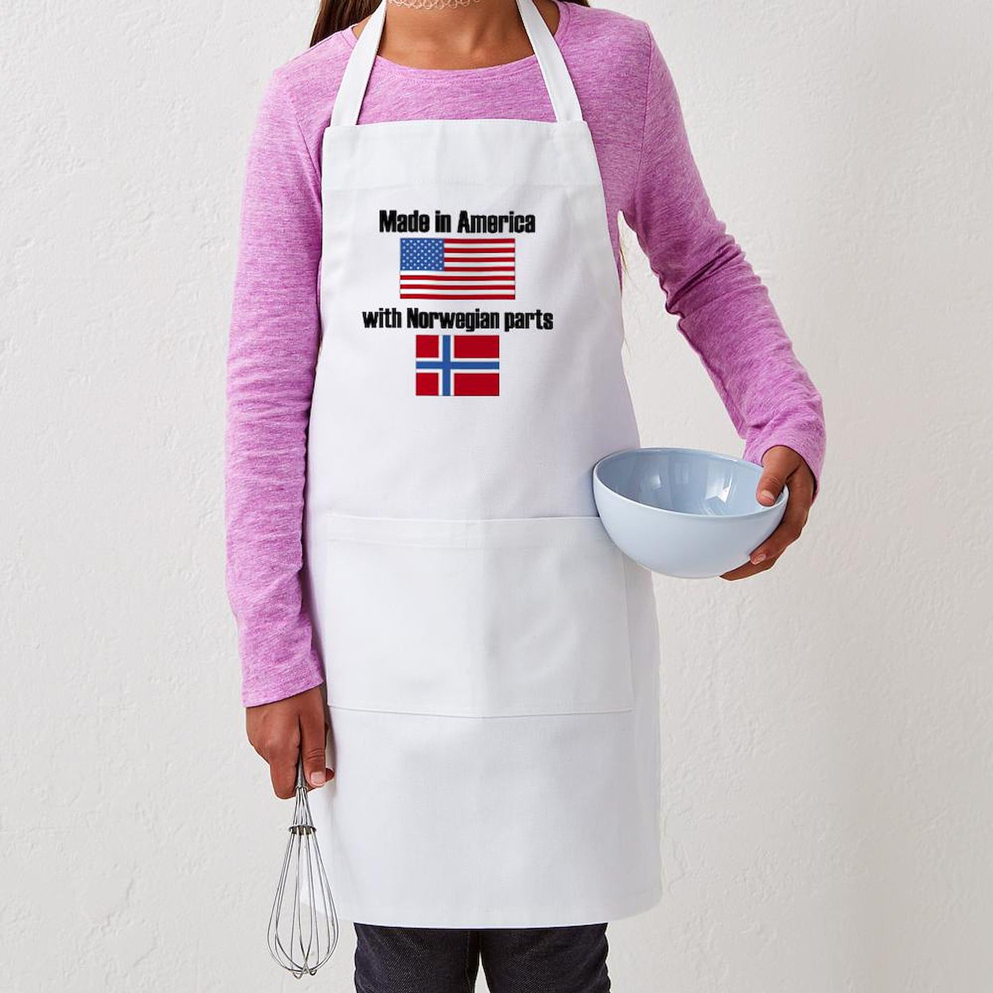 Kids Baking Apron - Made in USA with Norwegian Parts | Fun & Durable for Cooking, Baking & Pretend Play