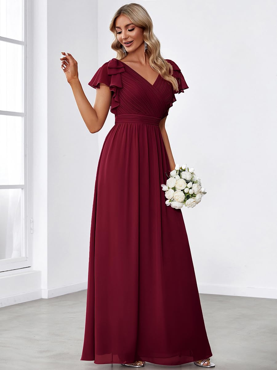 Ever-Pretty Women's A-Line Wedding Bridesmaid Dress 7709 - Elegant Long Formal Gown for Weddings, Prom & Special Occasions