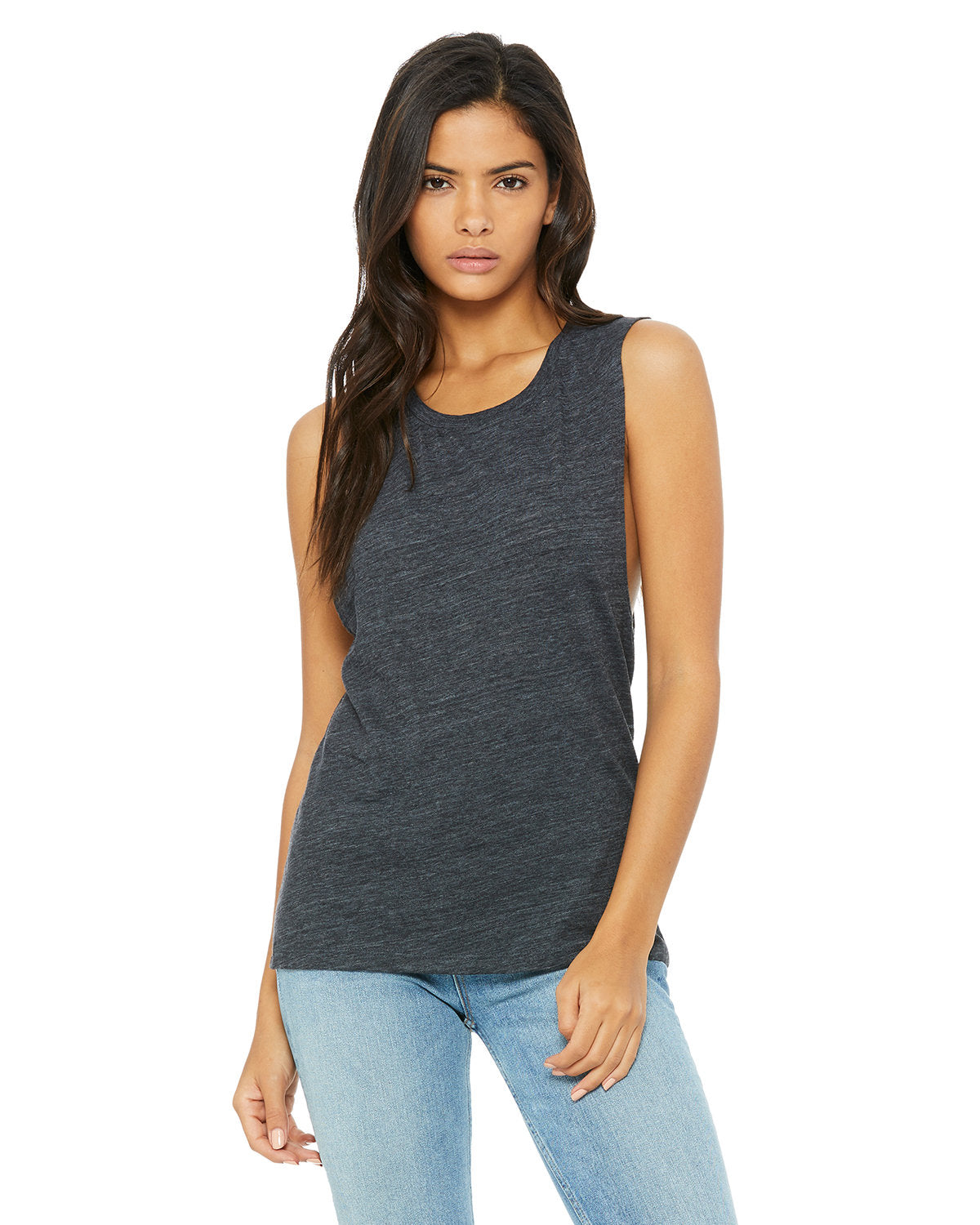 Bella + Canvas B8803 Women's Flowy Scoop Neck Muscle Tank Top - Soft & Comfortable for Yoga, Gym & Summer Outfits