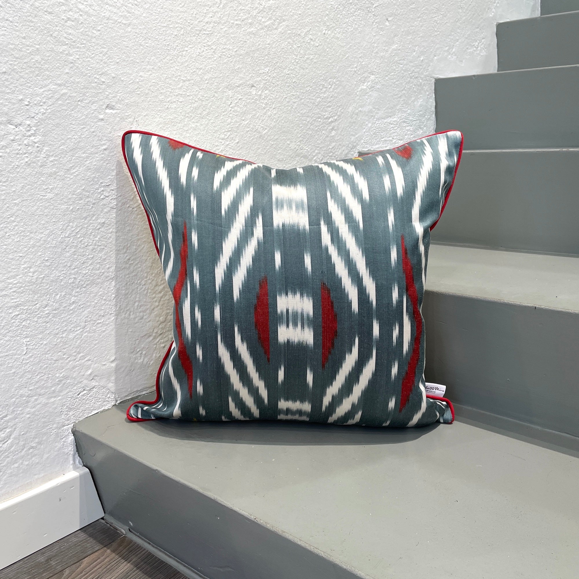 Wild River Silk Ikat Cushion Cover - Luxury Bohemian Decorative Pillow for Sofa, Bed & Home Decor | Perfect for Living Room, Bedroom & Nursery