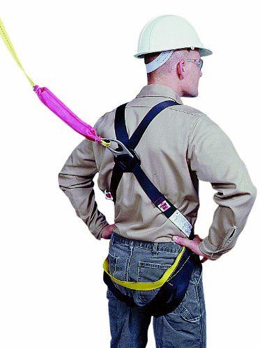 Mutual 50077 D-Ring Safety Harness & Lanyard Combo Set - ANSI Compliant Fall Protection Gear for Construction, Roofing & Industrial Work