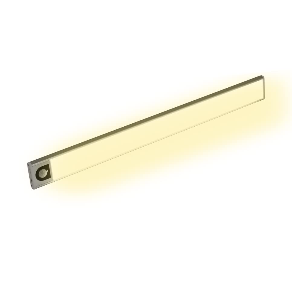 Magnetic Under Cabinet Lights - 8 Inch Rechargeable Motion Sensor Closet Lighting with Adhesive, Perfect for Kitchen Cabinets, Hallways, Stairs & Cars | Energy-Efficient LED Night Light for Home & Vehicle Use