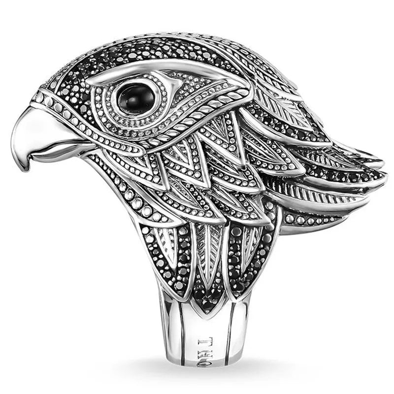 Eagle Ring for Men & Women - Stainless Steel Adjustable Band with Eagle Design - Perfect for Gifts, Fashion, and Everyday Wear