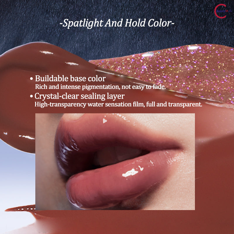 Uhue 6D Diamond Mirror Lip Gloss - Shiny Long Lasting Lip Glaze for Women, Perfect for Parties, Dates & Everyday Wear