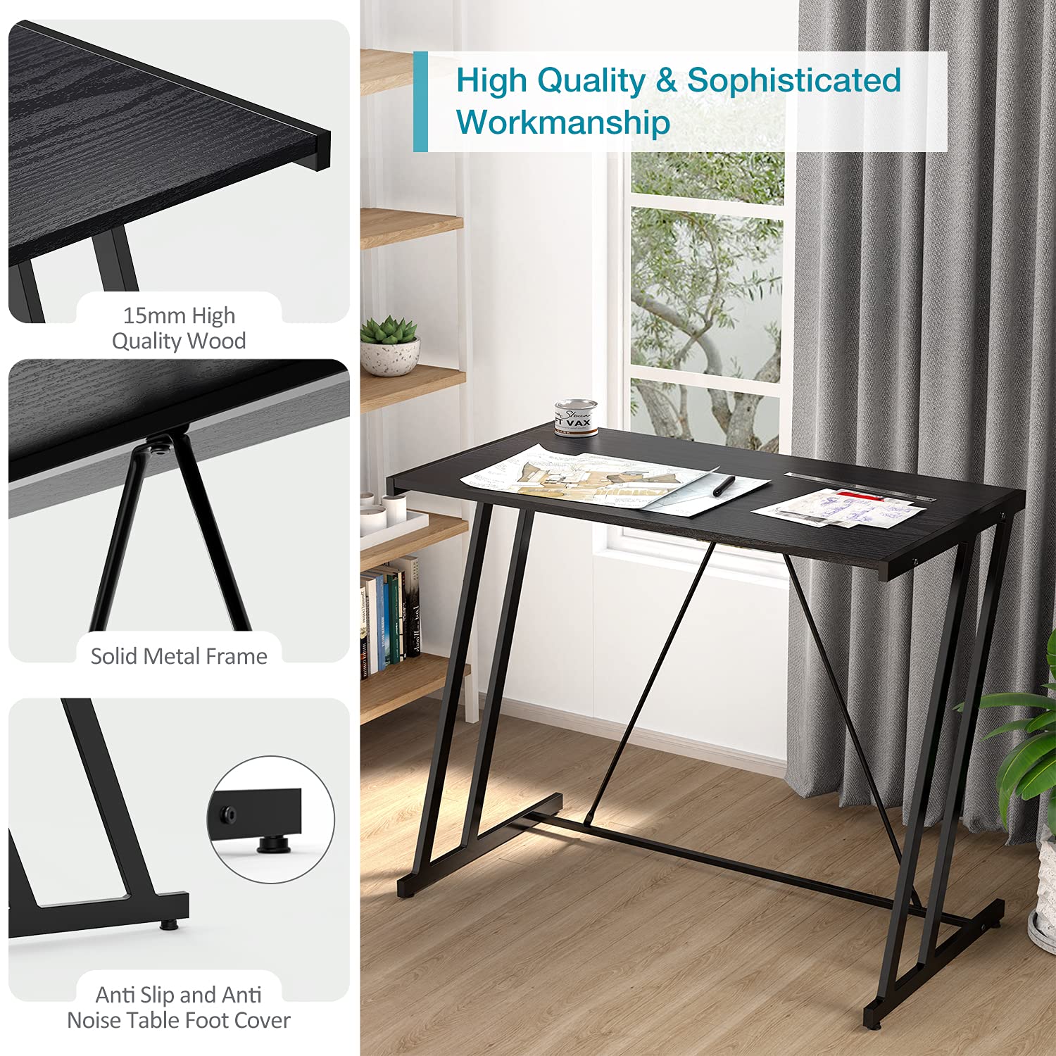 Modern Home Office Computer Desk - 35.4