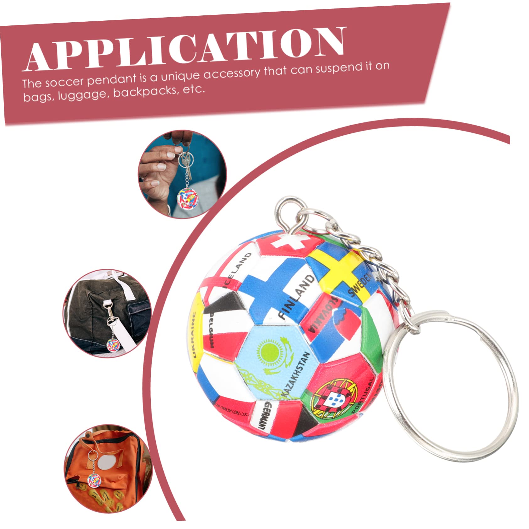 Happyyami 12-Piece Soccer Keychain Set - Metal Football Keychains for Team Fans, Sports Souvenirs, and Bag Accessories | Perfect for Gifts, Backpacks, and Soccer Match Souvenirs