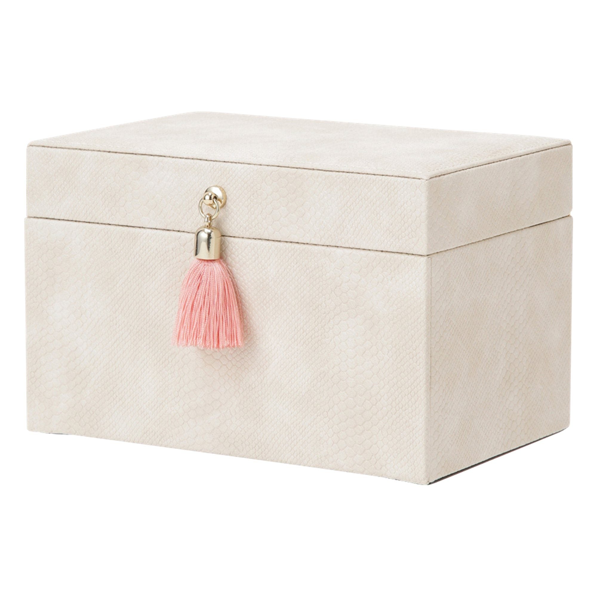 Flavia Small Ivory Jewelry Box - Elegant Storage for Rings, Necklaces & Earrings - Perfect for Travel, Home & Gift Giving