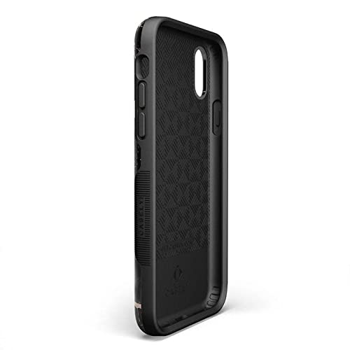 Casely iPhone X/XS Case - Cracked Rose Gold Black Marble Phone Cover | Slim Protective Case for Women & Men | Perfect for Work, Travel & Everyday Use