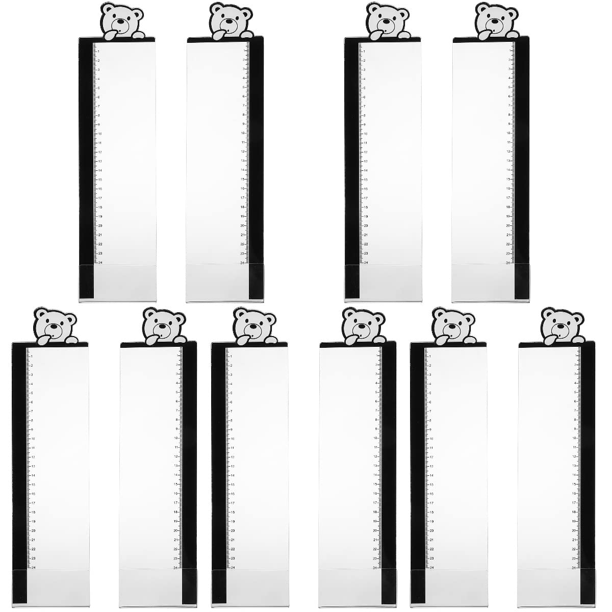 SOLUSTRE 10-Pack Clear Acrylic Monitor Memo Boards - Transparent Sticky Note Pads for Computer Screens & Side Panels - Perfect for Office Reminders, To-Do Lists & Workstation Organization