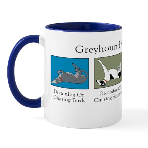 White/Navy Inside - Greyhound Activity Guide Mug
