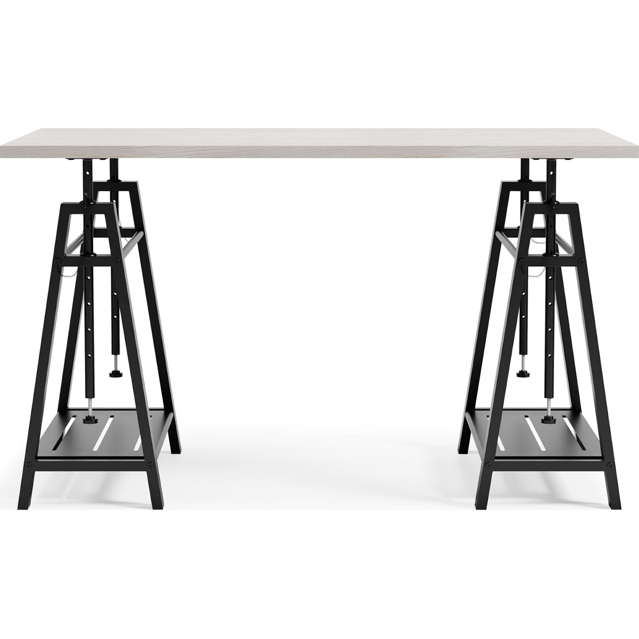 Bayflynn Adjustable Height Standing Desk - White & Black Ergonomic Office Desk for Home & Work - Perfect for Remote Work, Gaming & Study Setup