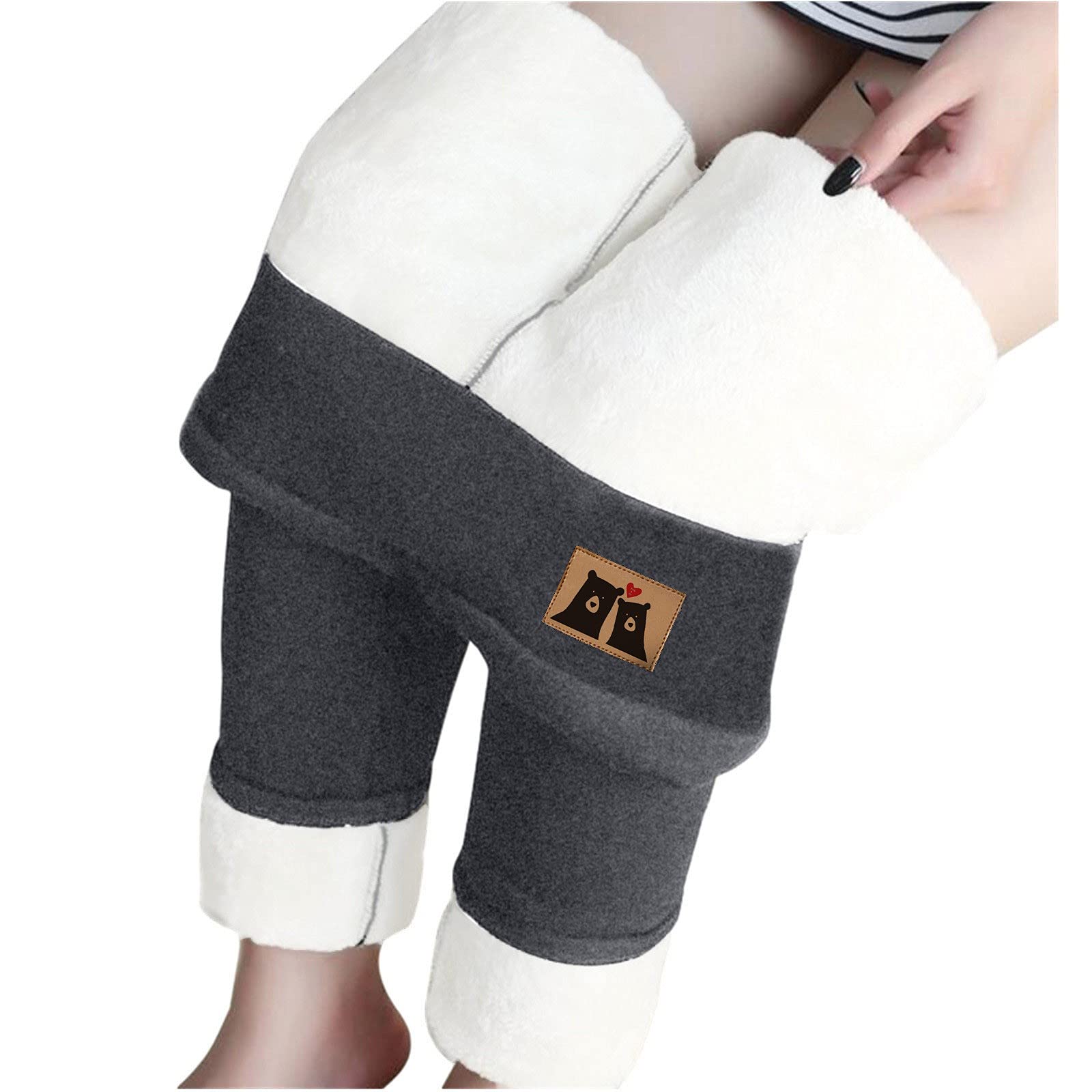 INESVER Women's Winter Sherpa Fleece Lined Leggings - Thermal High Waist Yoga Pants for Workout, Running & Cold Weather Activities | Warm Fleece-Lined Tights for Outdoor Sports & Lounge Wear
