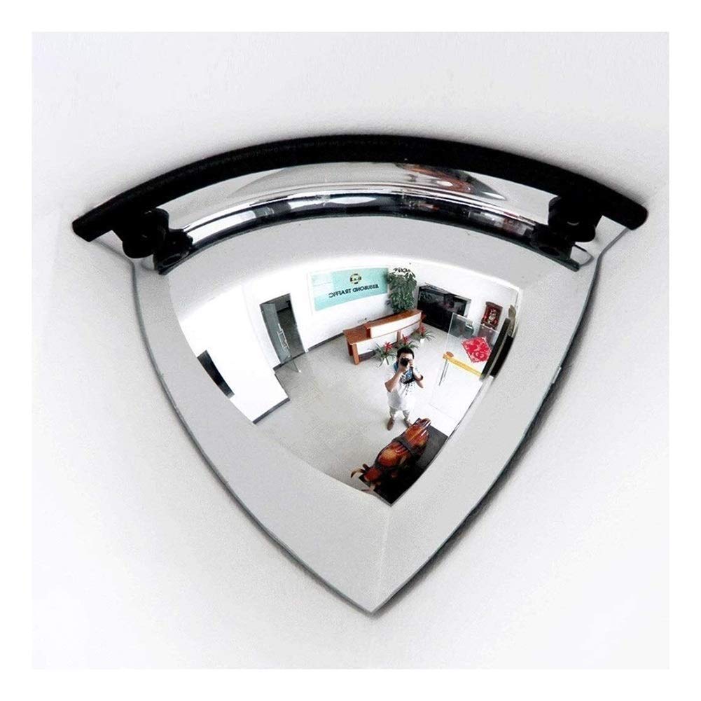 NMDCDH Convex Safety Mirror - Wide Angle Traffic Mirror for Indoor/Outdoor Use - Adjustable Rotatable Handle - Acrylic Concave Mirror for Supermarkets, Warehouses & Driveways - Anti-Theft Security Mirror with 360° View - Perfect for Blind Spots, Parking Lots & Retail Stores