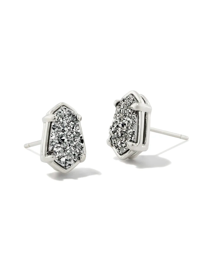 Kendra Scott Alexandria Stud Earrings - Sterling Silver or Gold Plated Dainty Stud Earrings for Women | Perfect for Everyday Wear, Gifts, and Special Occasions