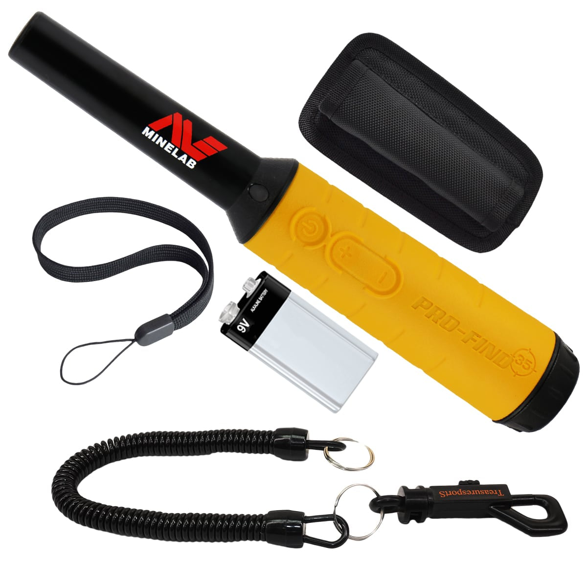 Minelab Pro Find 35 Pinpointer Metal Detector with Black Lanyard - Waterproof Treasure Hunting Tool for Gold, Jewelry & Coins - Perfect for Beach, Park & Outdoor Adventures