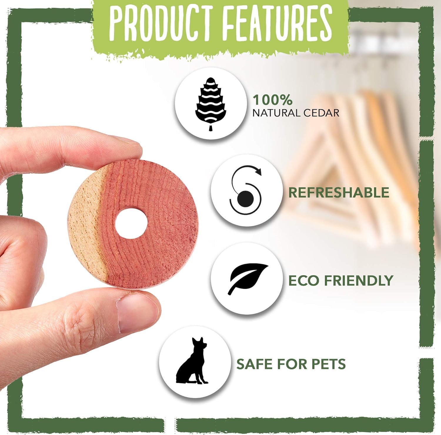 EcoKiwi 28-Pack Cedar Blocks for Closet & Drawer Storage - Natural Aromatic Cedar Wood Freshener for Clothes Protection
