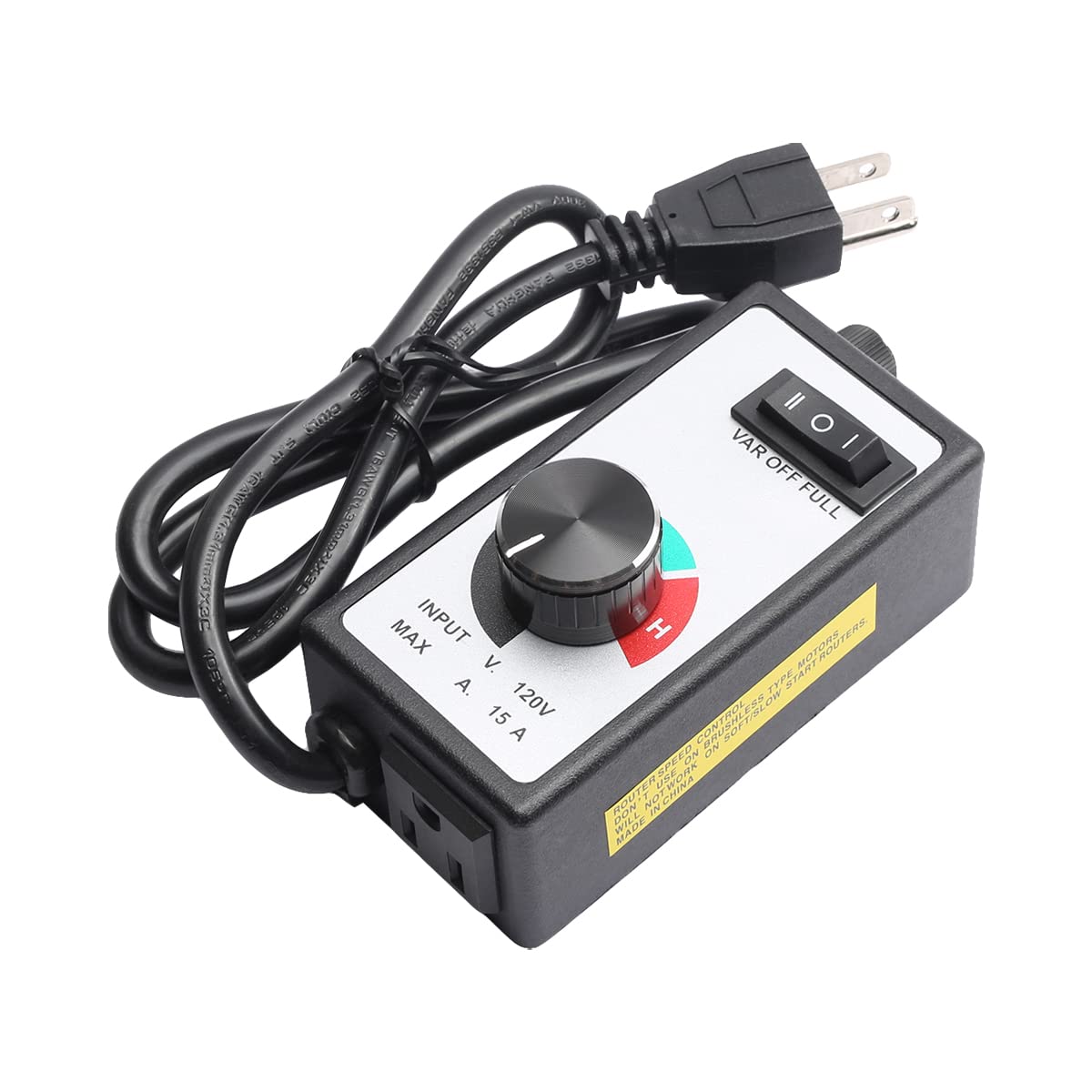 OCESTORE Variable Fan Speed Controller AC 120V 15A - Replacement for Duct & Hydroponics Inline Fans - Vent Blower for Grow Tents, Greenhouses & Home Ventilation Systems