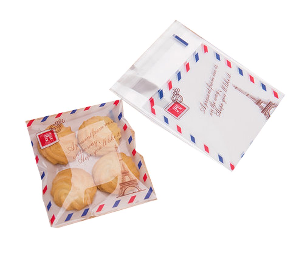 DRAGON SONIC 100-Pack Bakery Bags for Cookies, Pastries & Treats - 10x7cm Brown Kraft Paper Bags - Eco-Friendly & Handmade - Perfect for Bakeries, Cafes, Parties & Gift Packaging