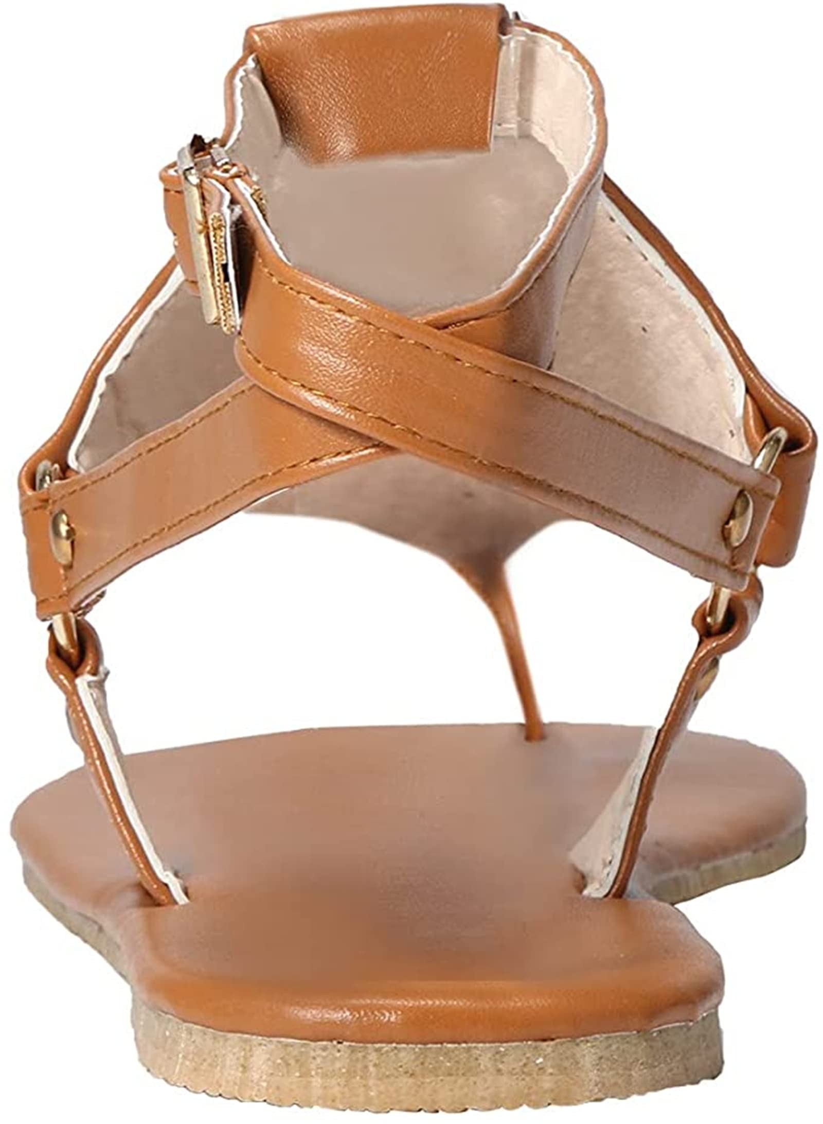 Women's Summer Sandals - Casual Strappy Flat Sandals with Clip Toe | Gladiator Beach Flip Flops for Women | Perfect for Vacation, Poolside & Outdoor Activities