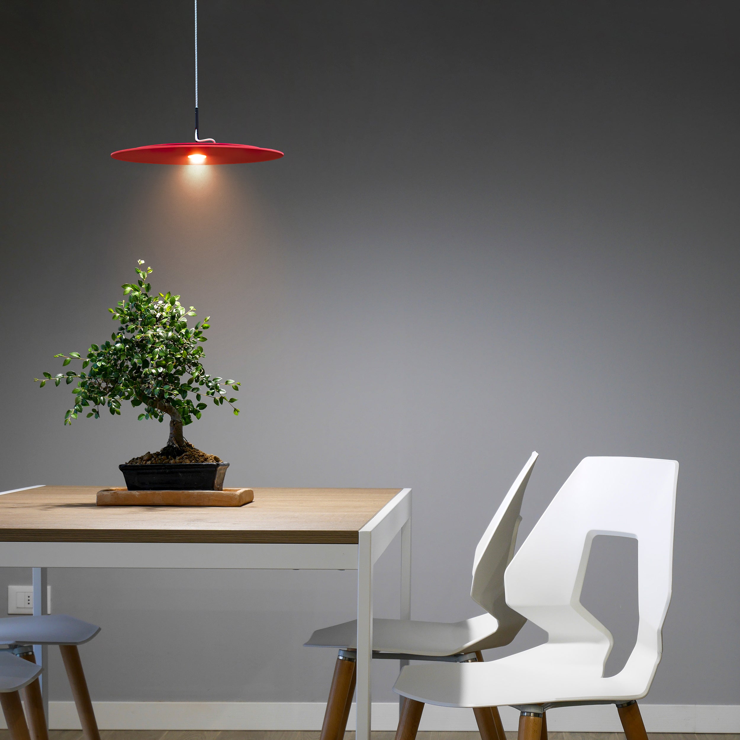 Modern Disk Pendant Lamp - Sleek Round Ceiling Light Fixture for Dining Room, Kitchen Island & Bedroom Lighting | Dimmable LED Hanging Light for Home Decor