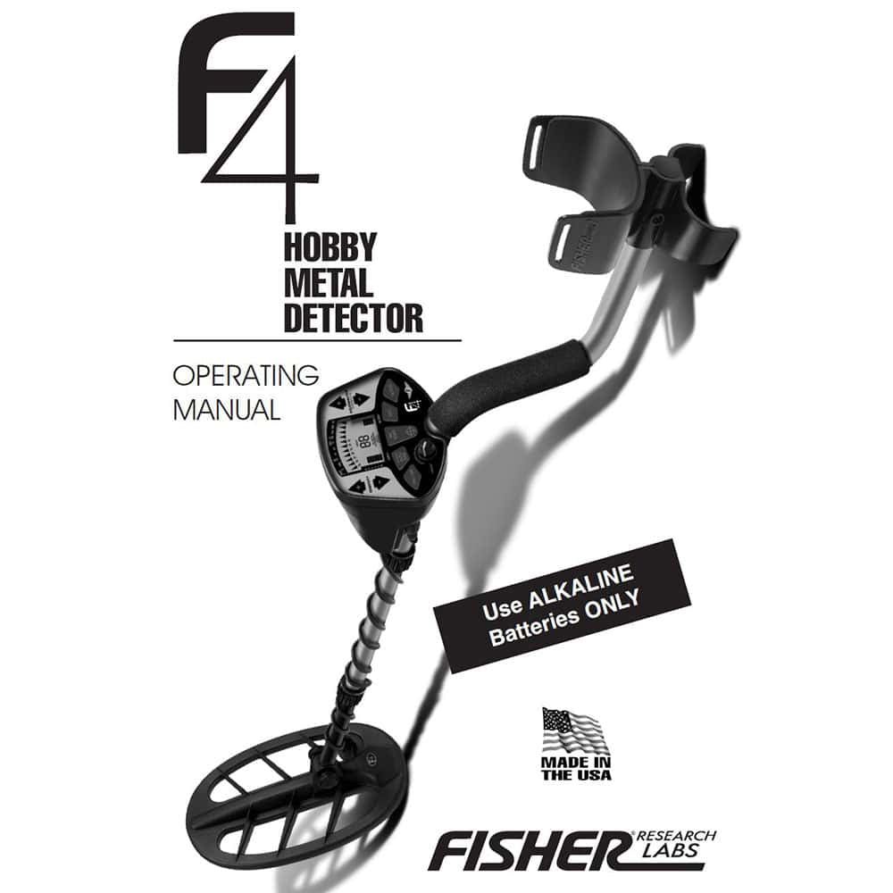 Fisher F4 Digital Metal Detector Instruction Manual - User Guide for Treasure Hunting, Beach & Coin Detection