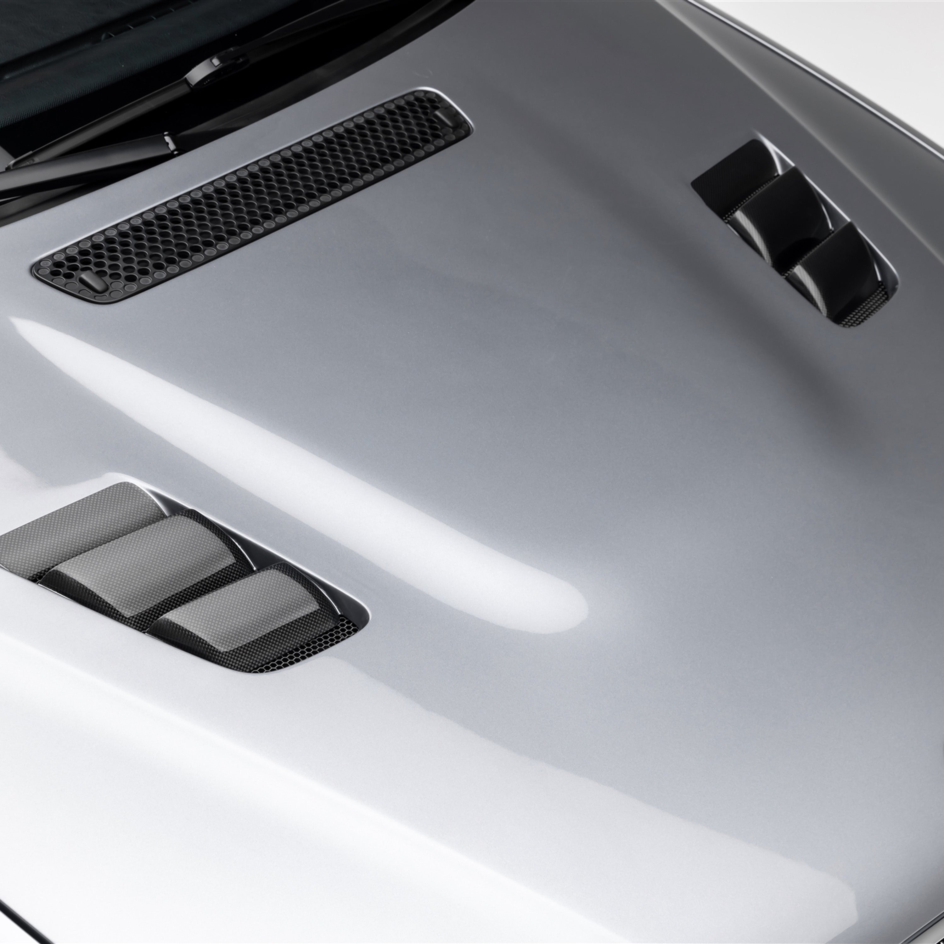 V20 Aero Hood Carbon Fiber PP 1x1 Glossy V Style™️ - Lightweight & Durable Car Hood for Performance Upgrades - Perfect for Racing, Car Shows & Automotive Enthusiasts