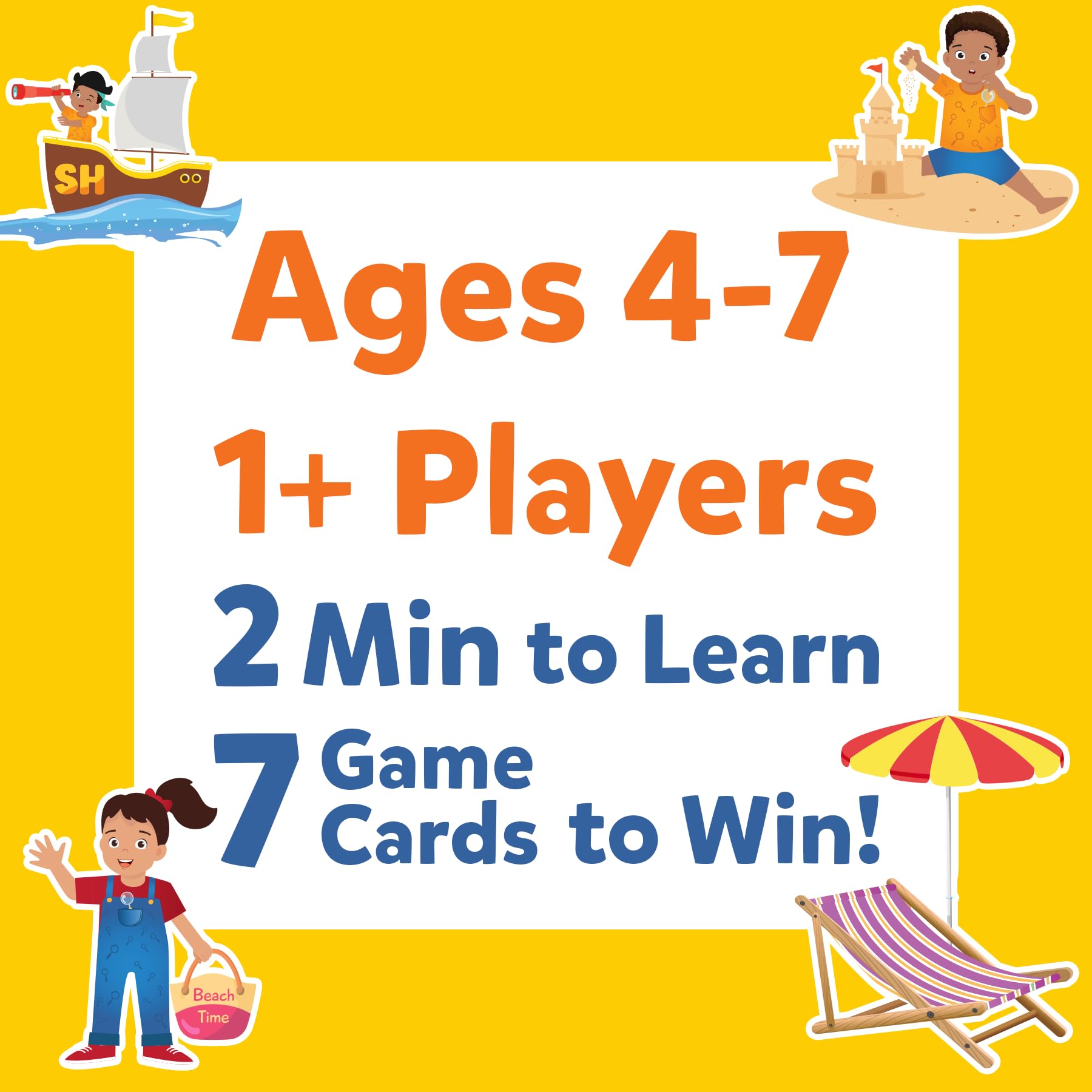 Skillmatics Scavenger Hunt Card Game - Found It Beach | 50 Waterproof Outdoor Activity Cards for Kids Ages 4-7 | Family Travel Board Game for Boys & Girls | Educational Beach Toys & Summer Vacation Gifts | Perfect for Beach Trips, Backyard Adventures & Road Trips