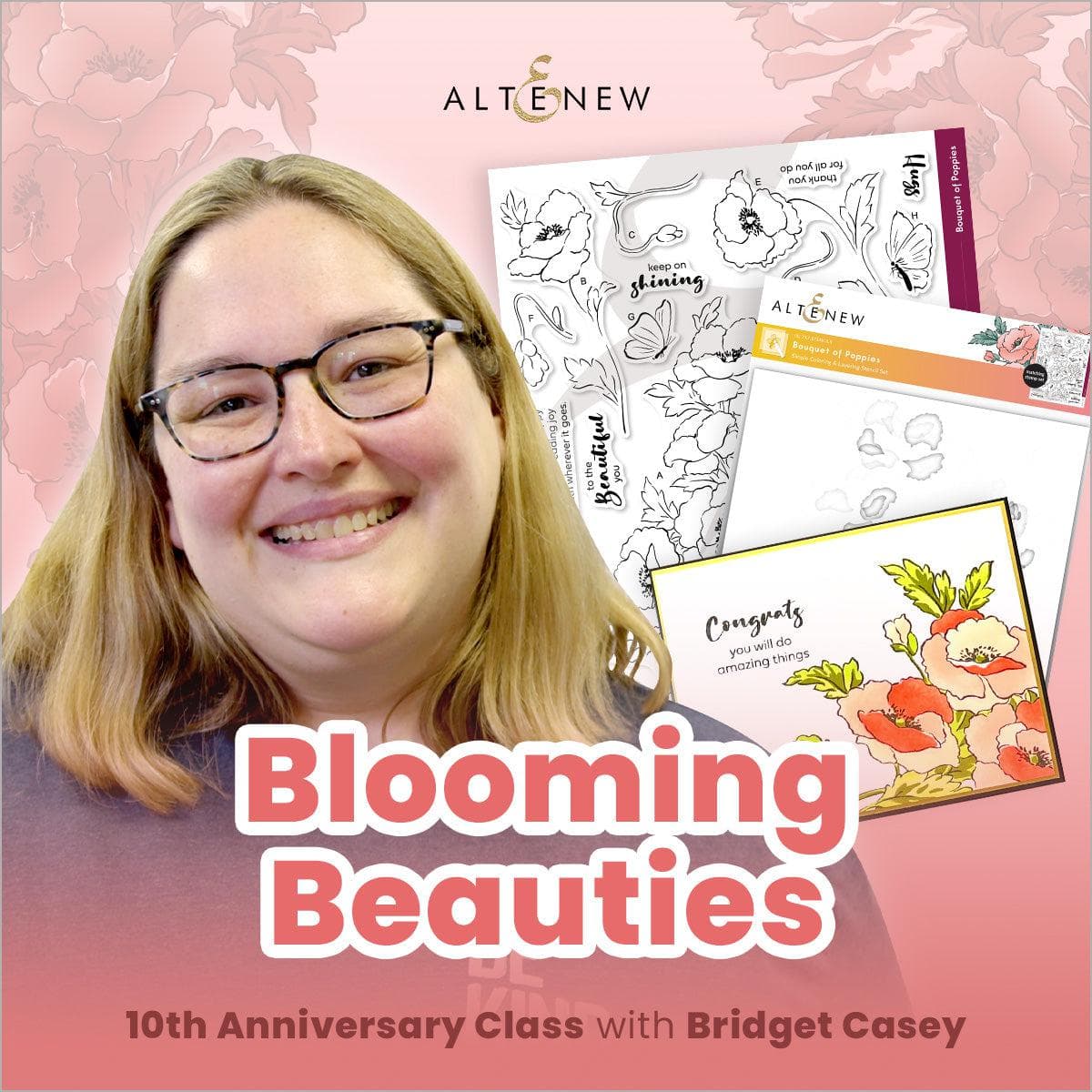 Blooming Beauties Online Cardmaking Class - 10th Anniversary Edition | Learn DIY Greeting Cards for Birthdays, Weddings & Special Occasions