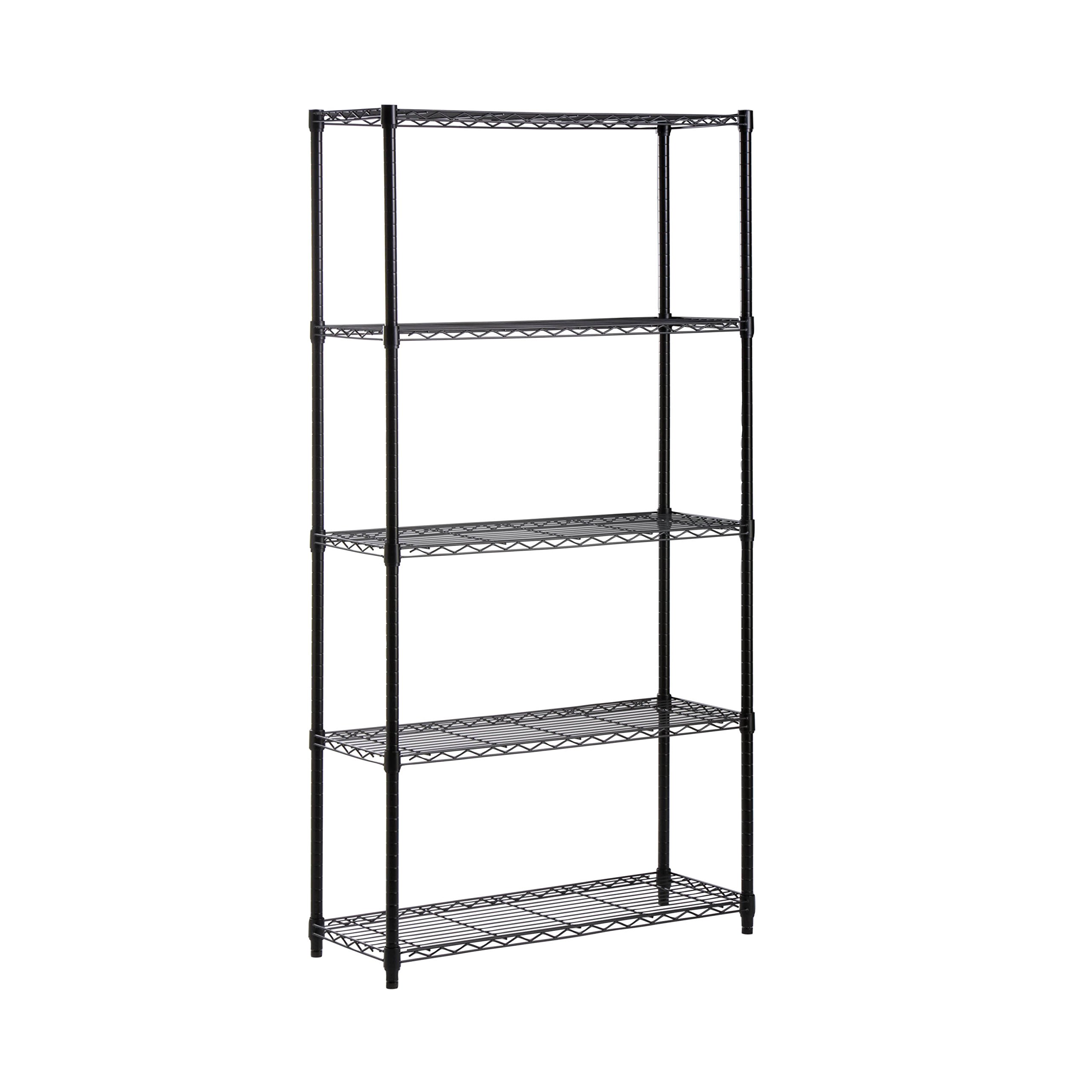 5-Tier Steel Shelving Unit with Wheels for Garage Storage