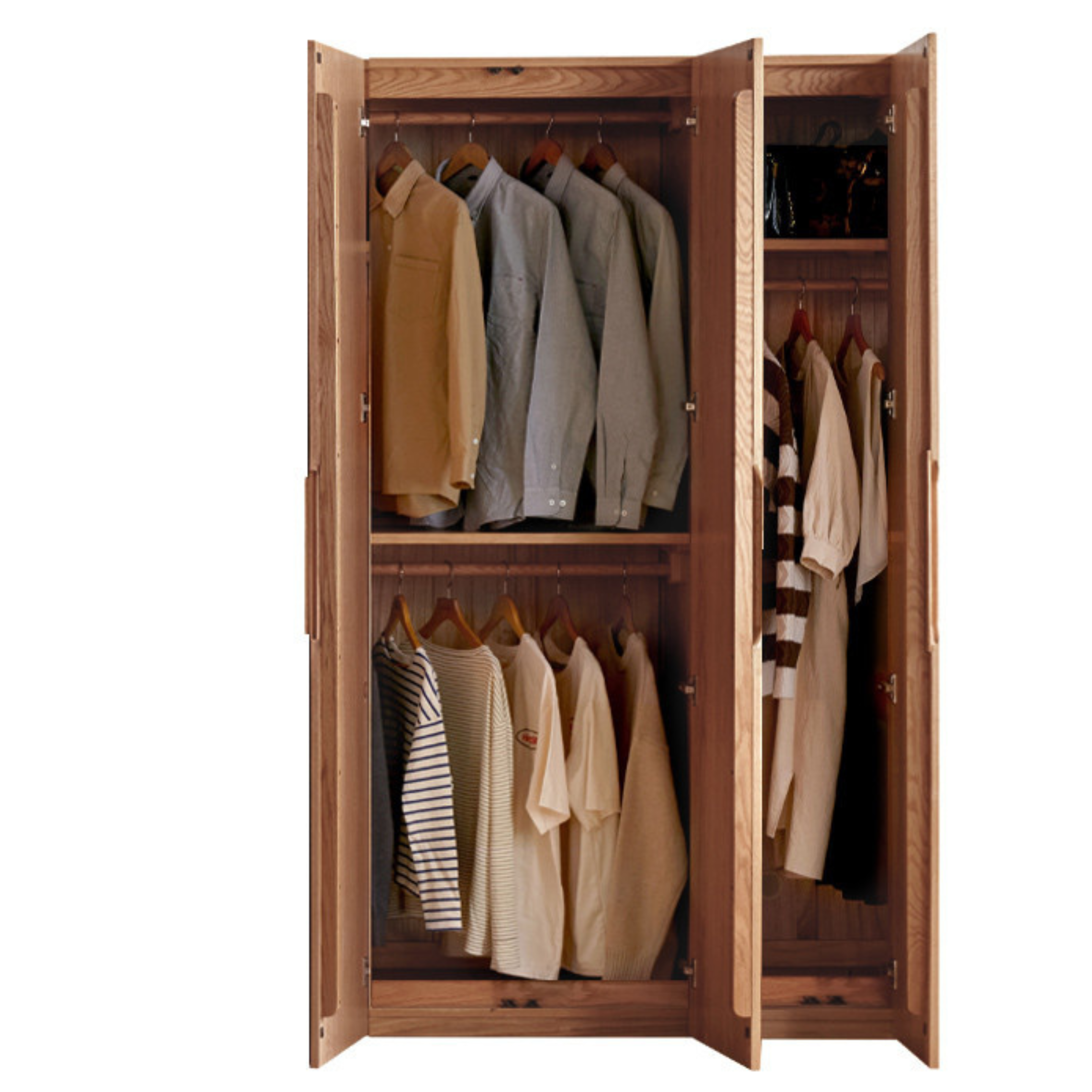 53.1x23.2x78.7 inch / 135x59x200 сm/ Walnut color /  three-door wardrobe