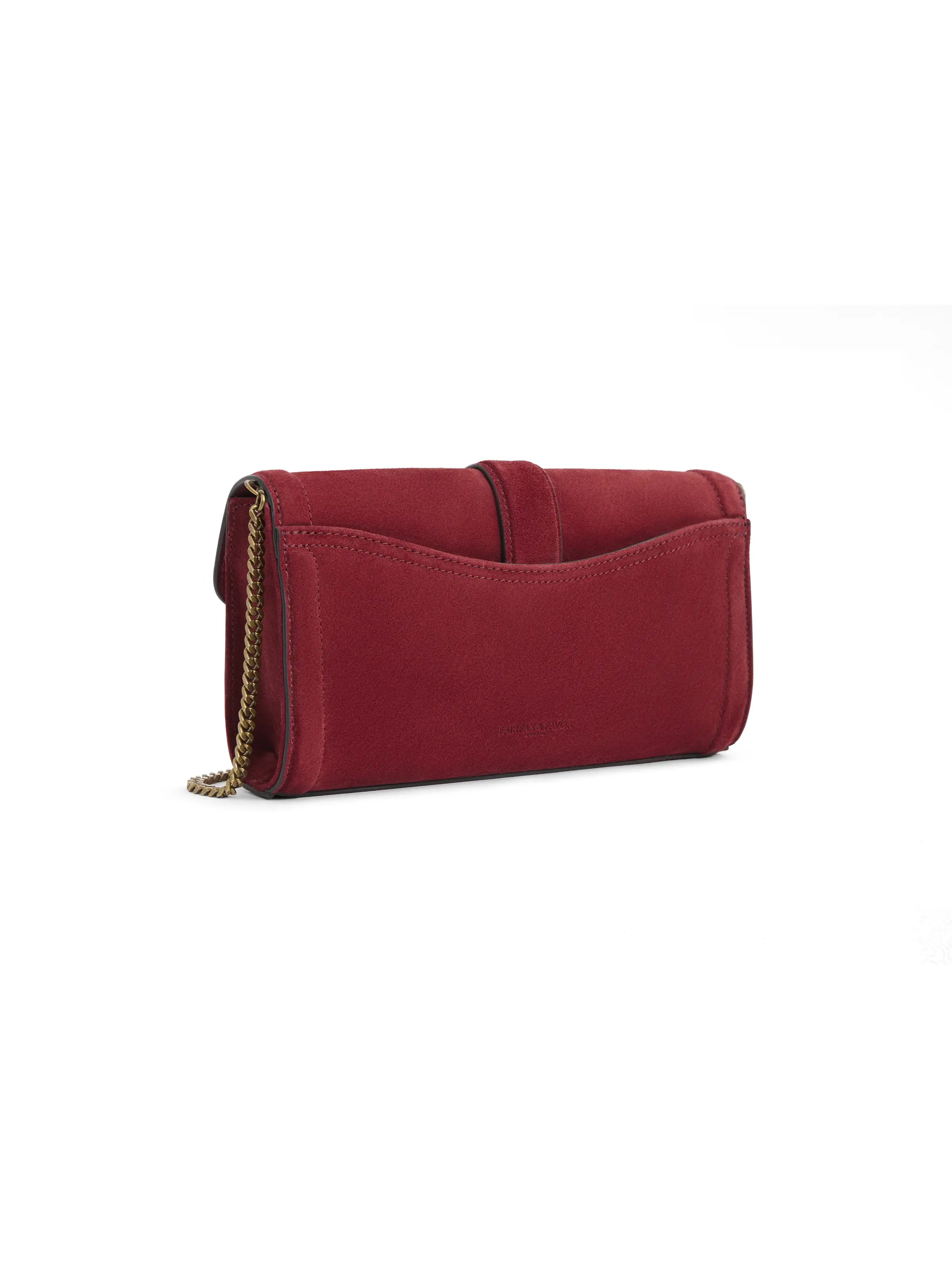 Langham Clutch Ruby - Elegant Women's Evening Bag for Parties, Weddings & Special Occasions | Small Handheld Purse with Rhinestone Accents | Perfect for Date Night & Formal Events