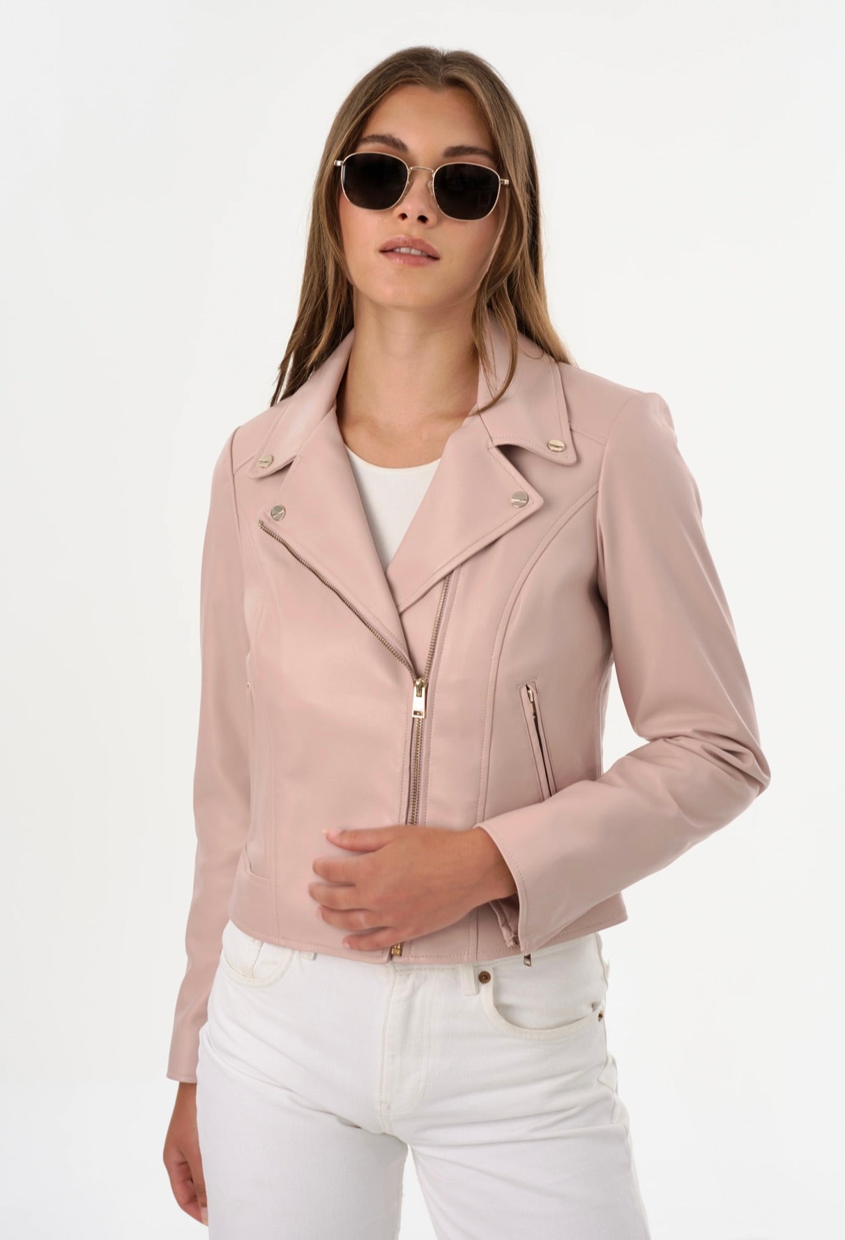 Kelsey Genuine Leather Biker Jacket for Men & Women - Stylish Motorcycle Jacket with Zipper Pockets - Perfect for Riding, Casual Wear & Outdoor Adventures