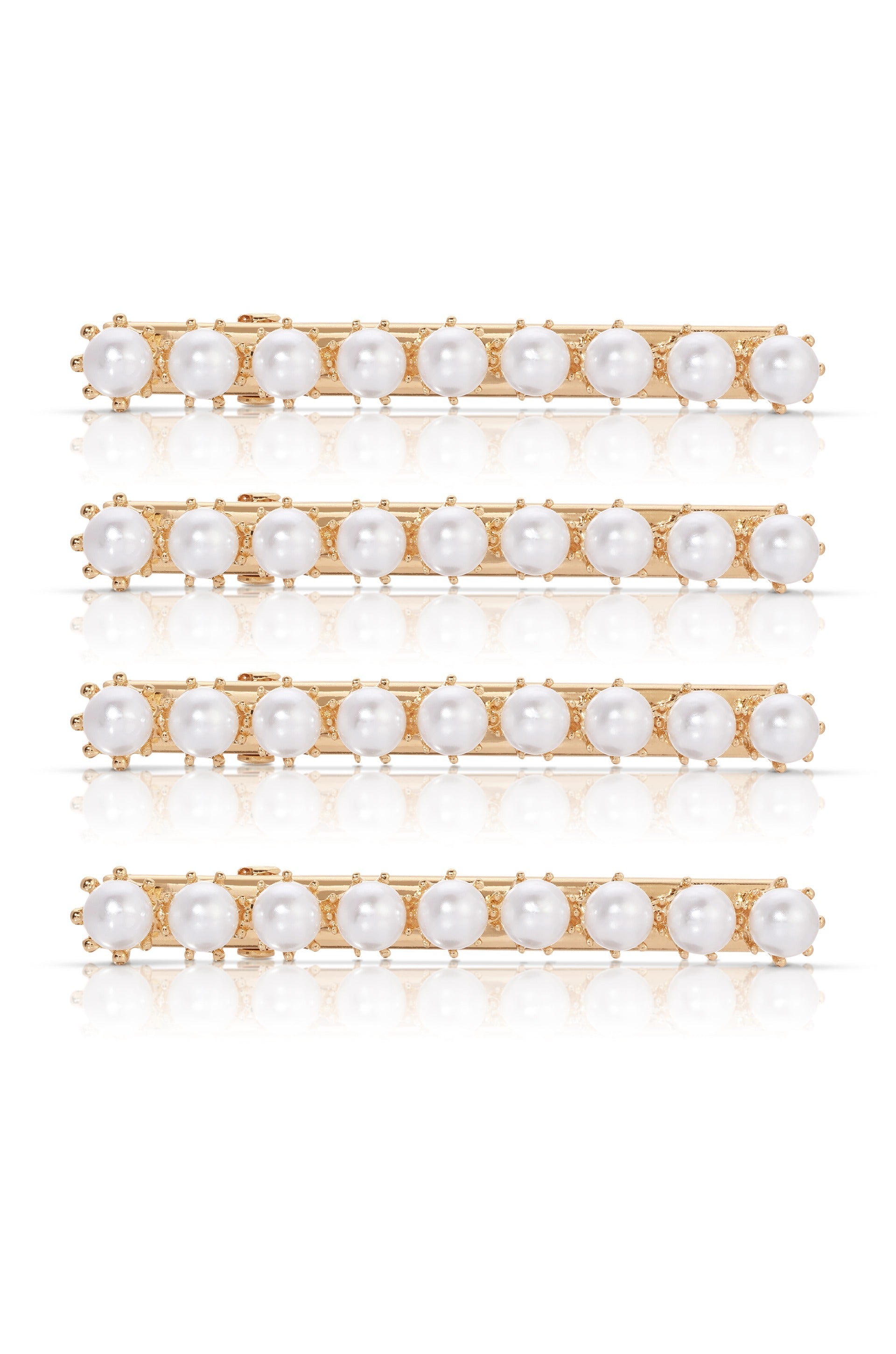 Diana Pearl Hair Clips Set - Elegant Pearl Barrettes for Women & Girls - Perfect for Weddings, Parties & Everyday Wear