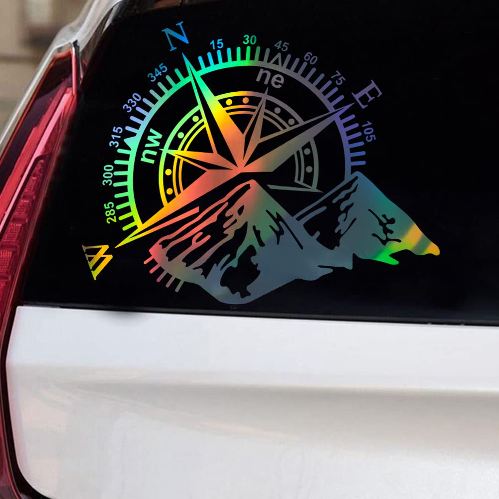 JSCARLIFE Car Compass Decal - 23.6
