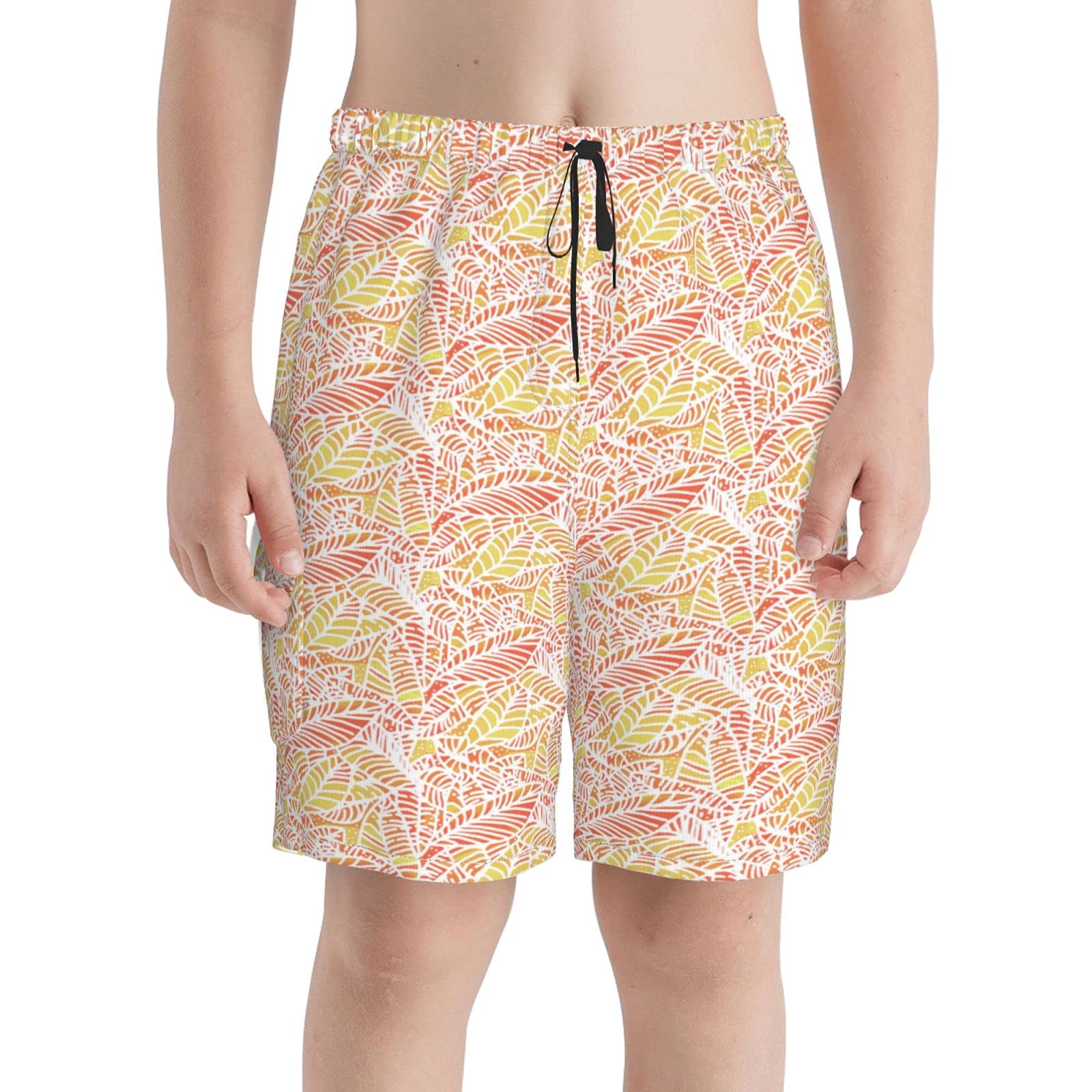Colorful Watercolor Cactus Swim Trunks for Boys & Teens - Quick Dry Surf Board Shorts with Mesh Lining - Perfect for Swimming, Surfing & Beach Vacations