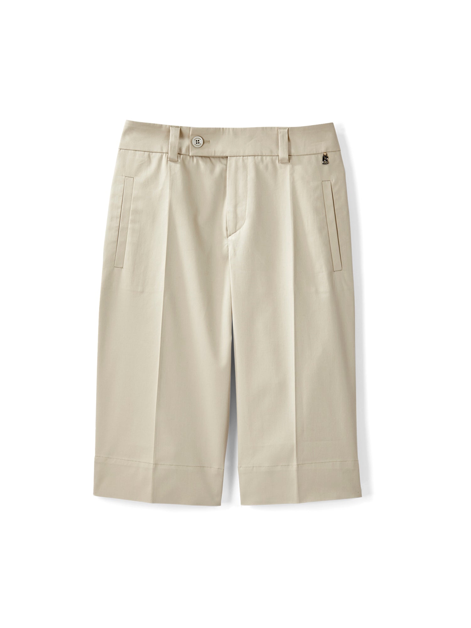 Lara Women's Cotton Stretch Gabardine Shorts - Comfortable High Waist Casual Summer Shorts for Women | Perfect for Outdoor Activities, Travel & Everyday Wear