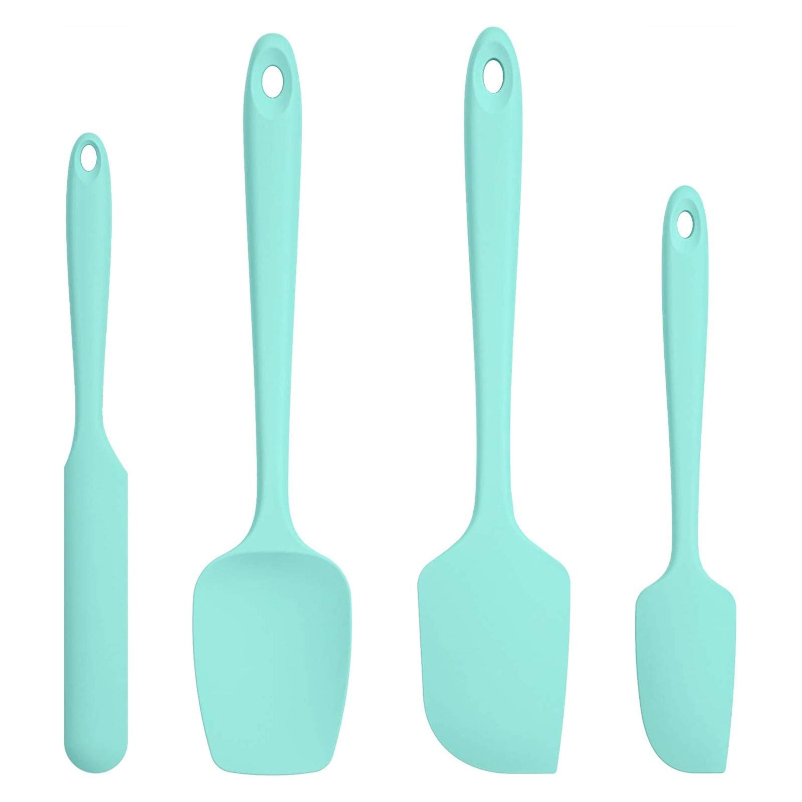 Premium Silicone Spatula Set - 4-Piece Non-Stick Kitchen Utensils for Cooking, Baking & Mixing - Heat Resistant & Dishwasher Safe - Teal Color - Perfect for Home Chefs, Bakers & Meal Prep Enthusiasts