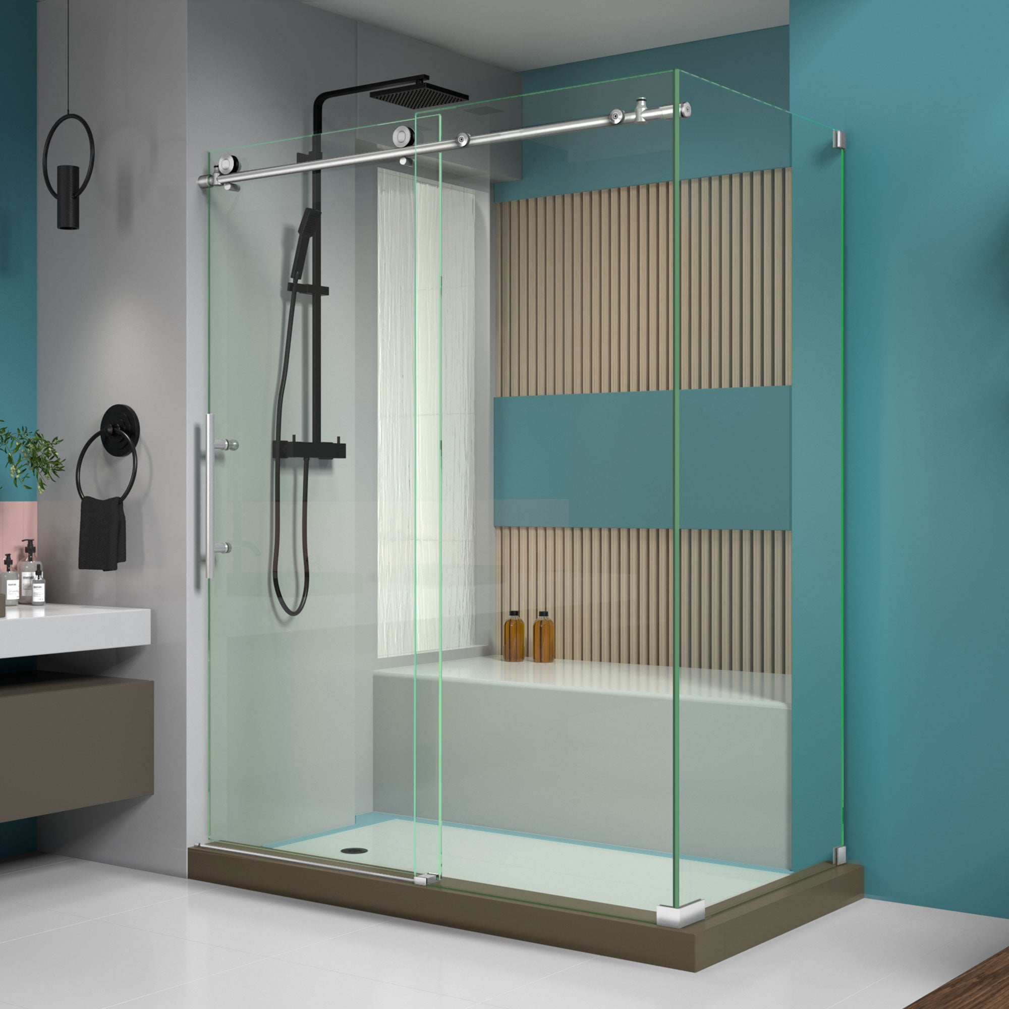 DreamLine Enigma X Frameless Sliding Shower Door - 34.5