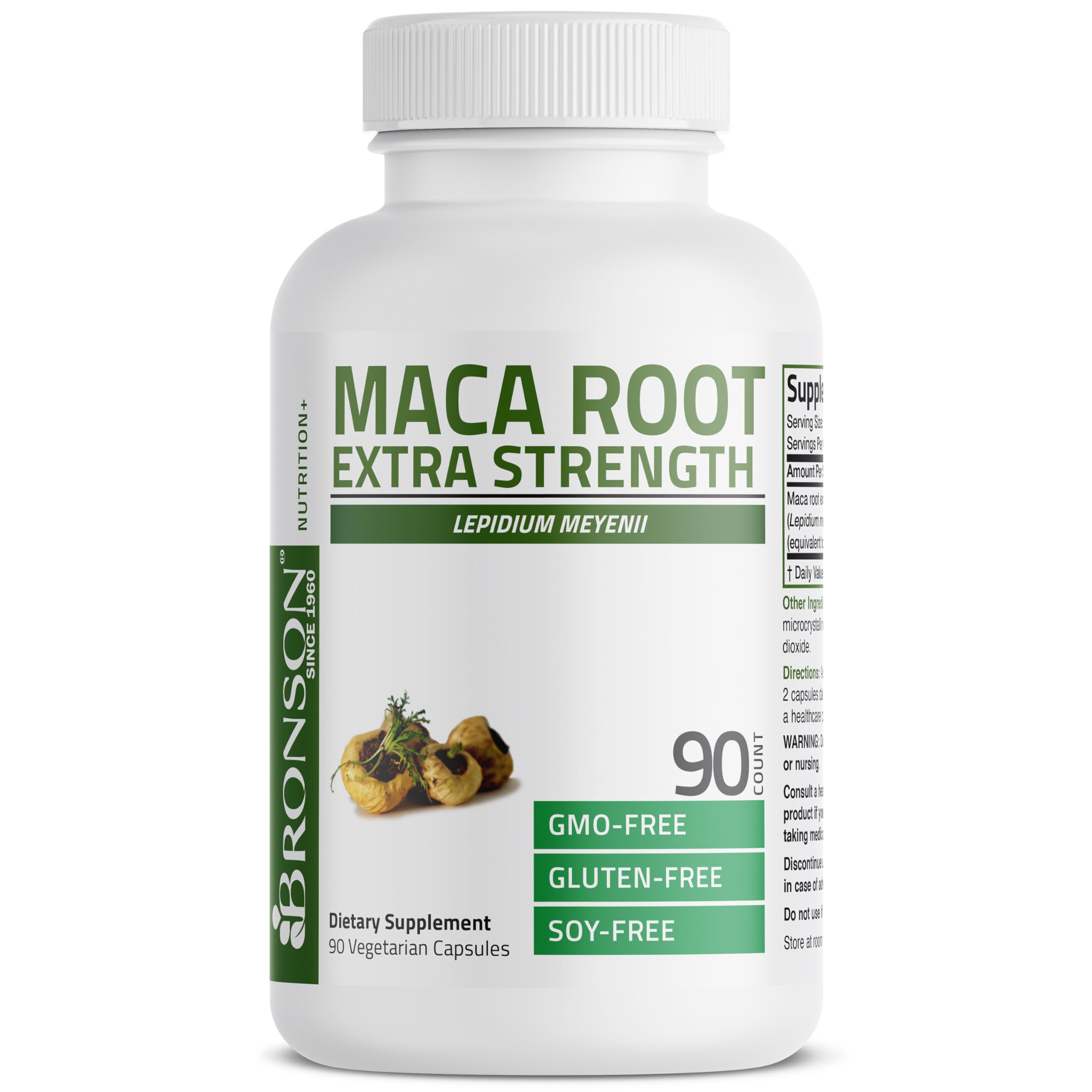 Bronson Maca Root Extract 90 Vegetarian Capsules - Non-GMO, Peruvian Lepidium Meyenii for Energy, Stamina & Hormonal Balance - Supports Workout Performance & Natural Vitality