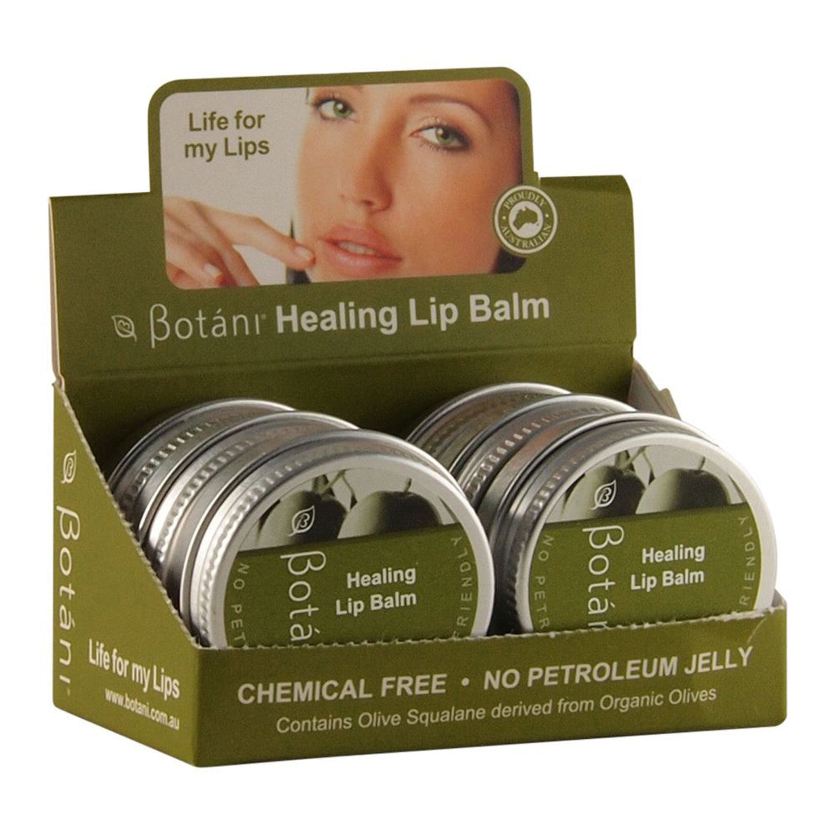 Botani Healing Lip Balm 10g x 6 Pack - Moisturizing & Nourishing Lip Care for Dry, Chapped Lips - Perfect for Winter, Travel & Daily Use