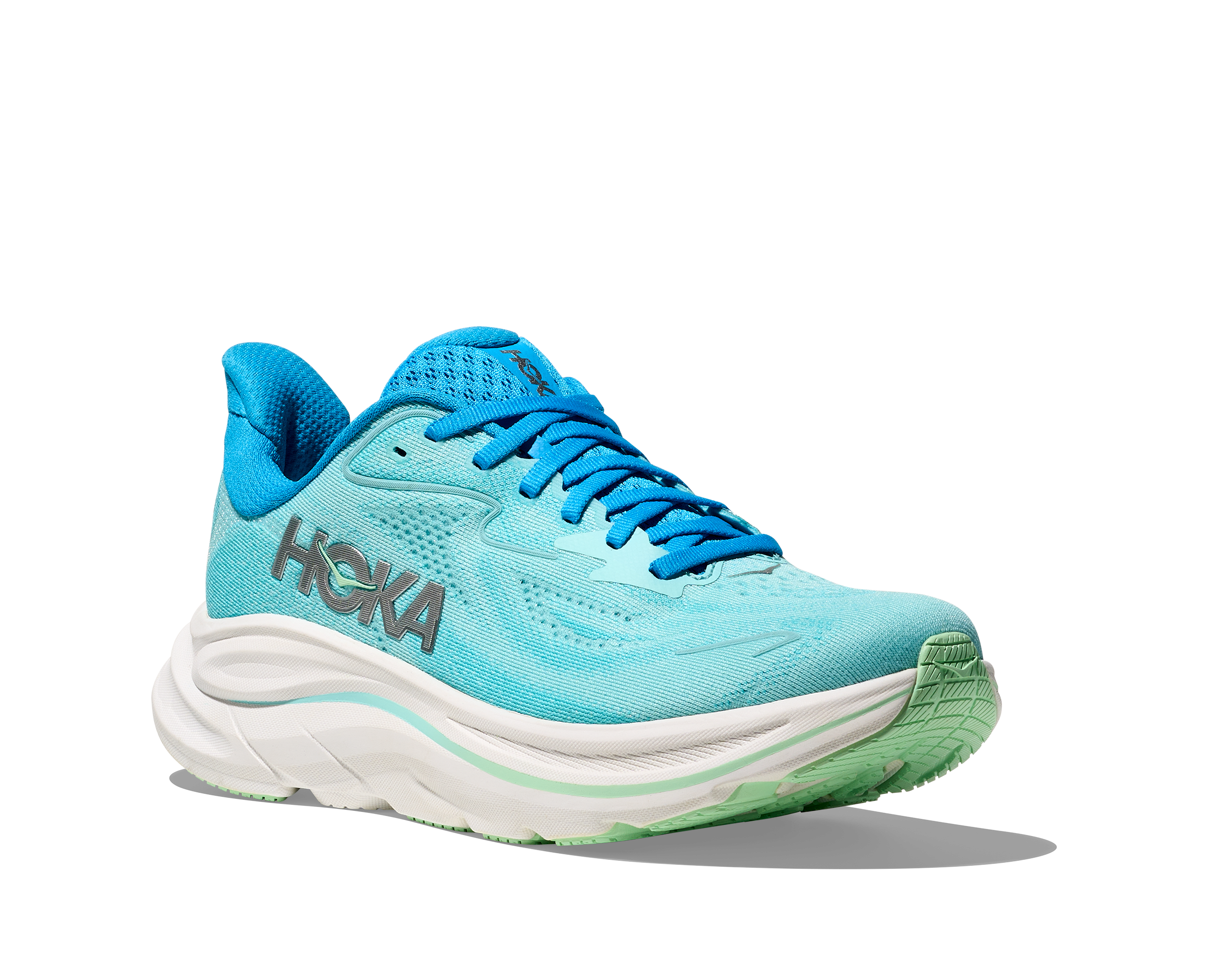 HOKA Women's Clifton 10 WIDE Running Shoes - Skyward Blue/Cielo Blue - Lightweight Cushioned Sneakers for Road Running, Jogging & Gym Workouts