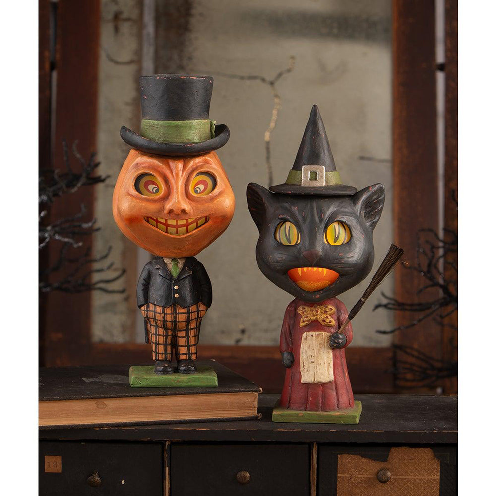 Bethany Lowe Designs Catrina Whisker Witch Halloween Decor - Spooky Home Decor for Halloween Party & Gothic Themed Rooms