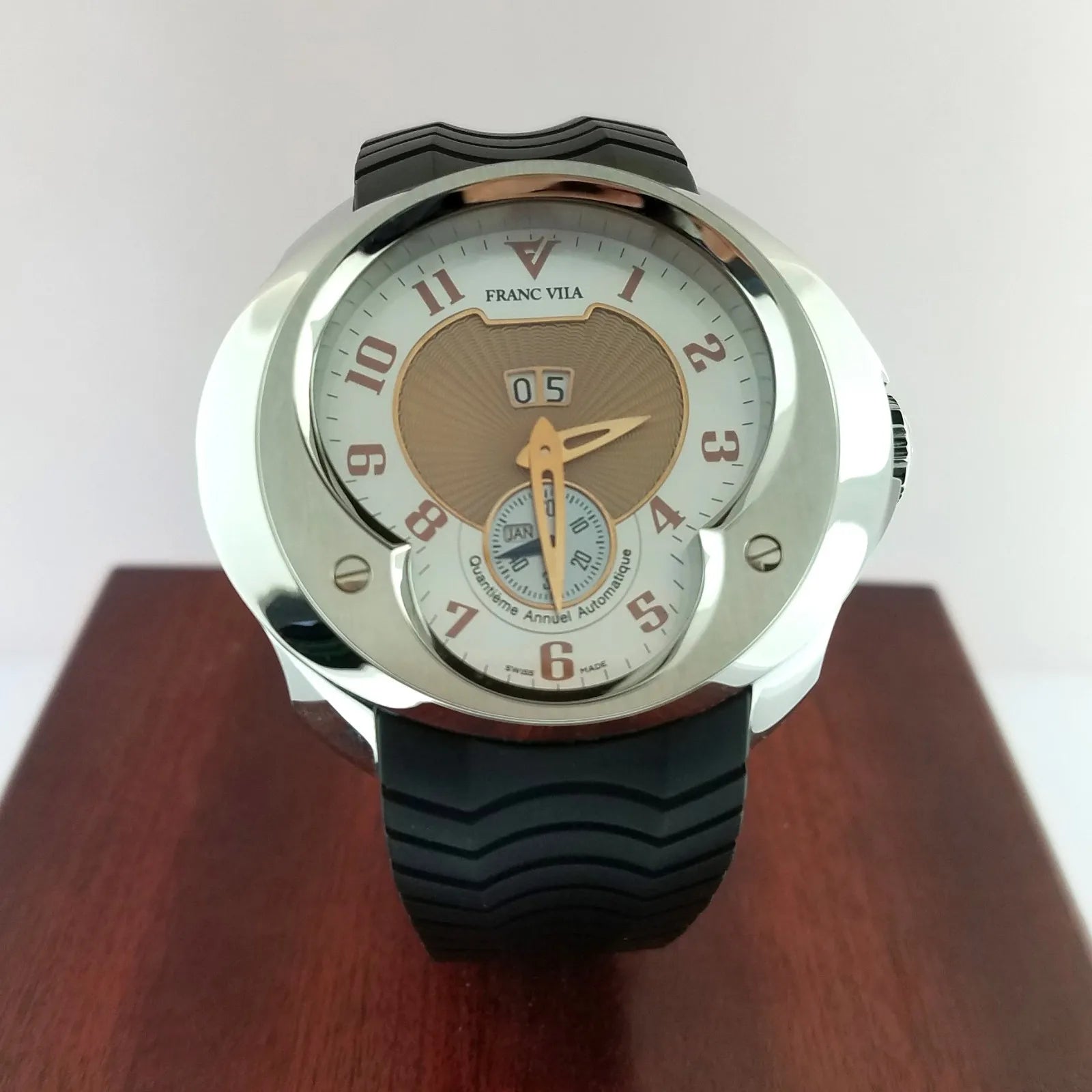 Franc Vila Automatic Classic Stainless Steel Men's Watch - Luxury Dress Watch for Business, Formal Events & Everyday Wear
