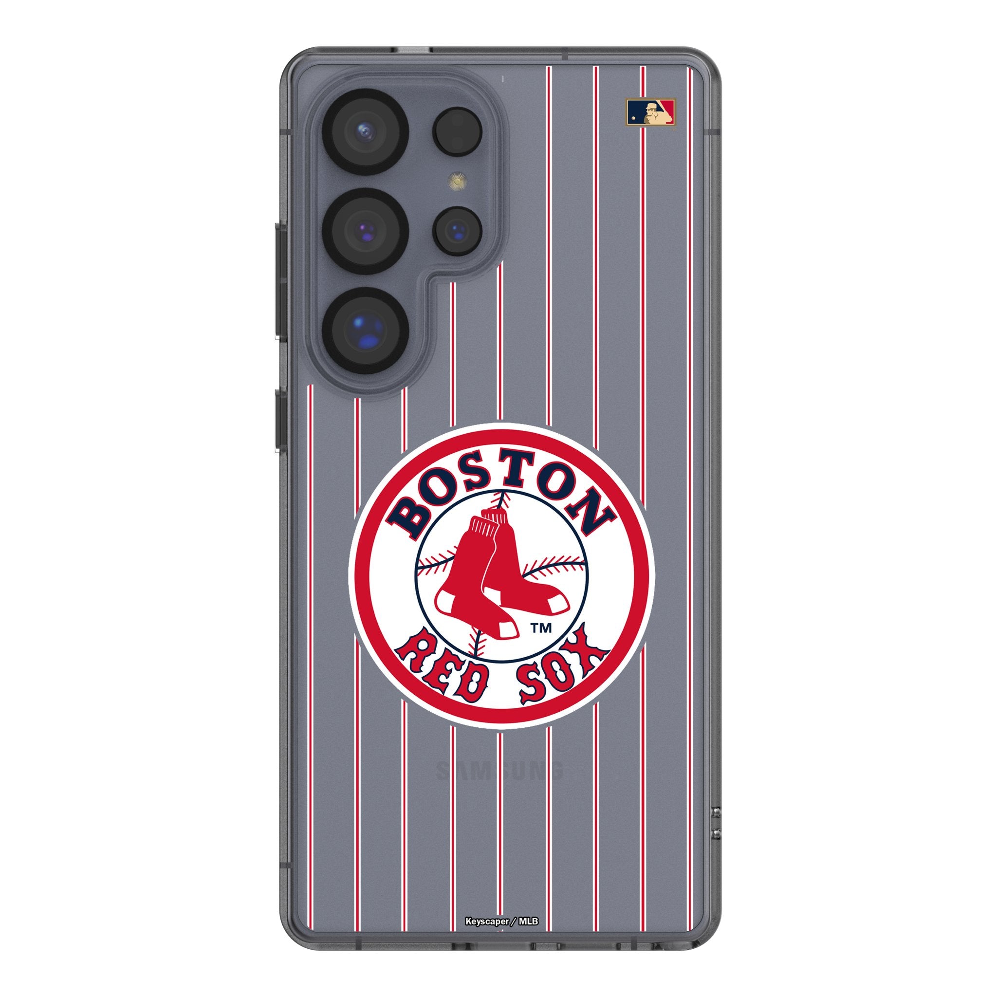 Boston Red Sox 1976-2008 Cooperstown Collection Pinstripe Clear Phone Case for Samsung Galaxy - Perfect for Baseball Fans & Game Day Protection