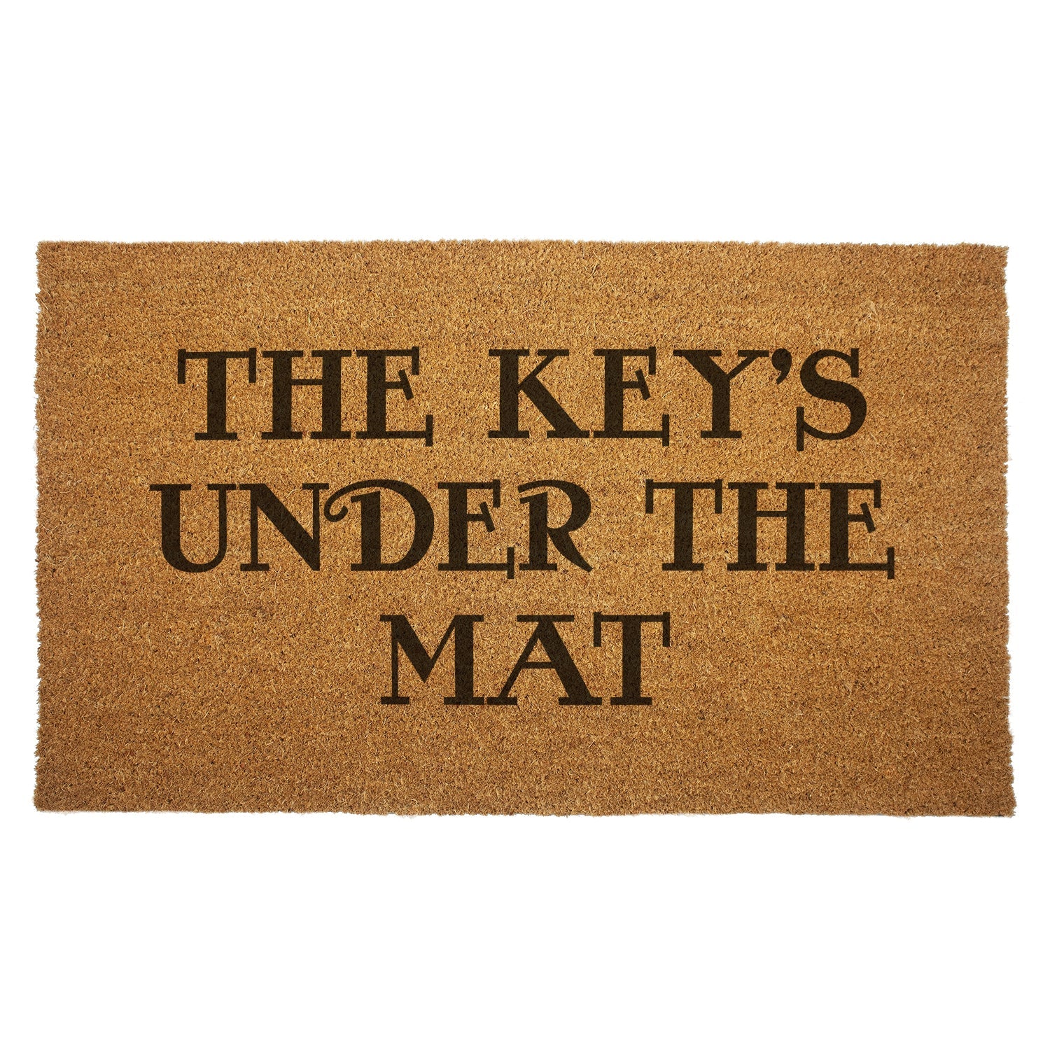 Non-Slip Welcome Doormat with Hidden Key Holder - Durable Indoor/Outdoor Entryway Rug for Home, Porch, and Front Door Decor